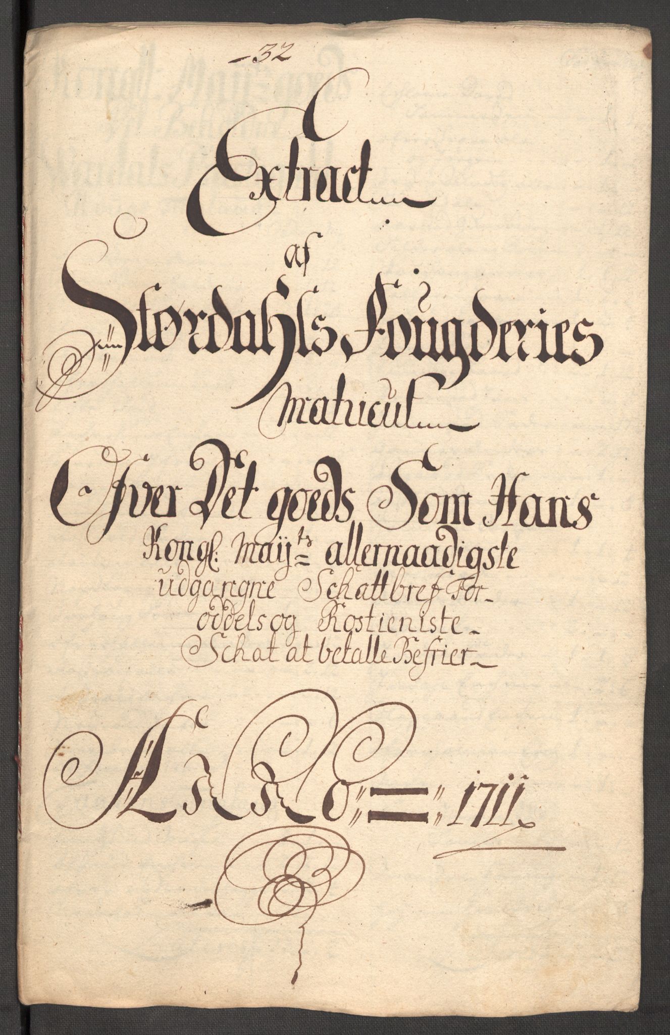 Rentekammeret inntil 1814, Reviderte regnskaper, Fogderegnskap, RA/EA-4092/R62/L4201: Fogderegnskap Stjørdal og Verdal, 1711, s. 228