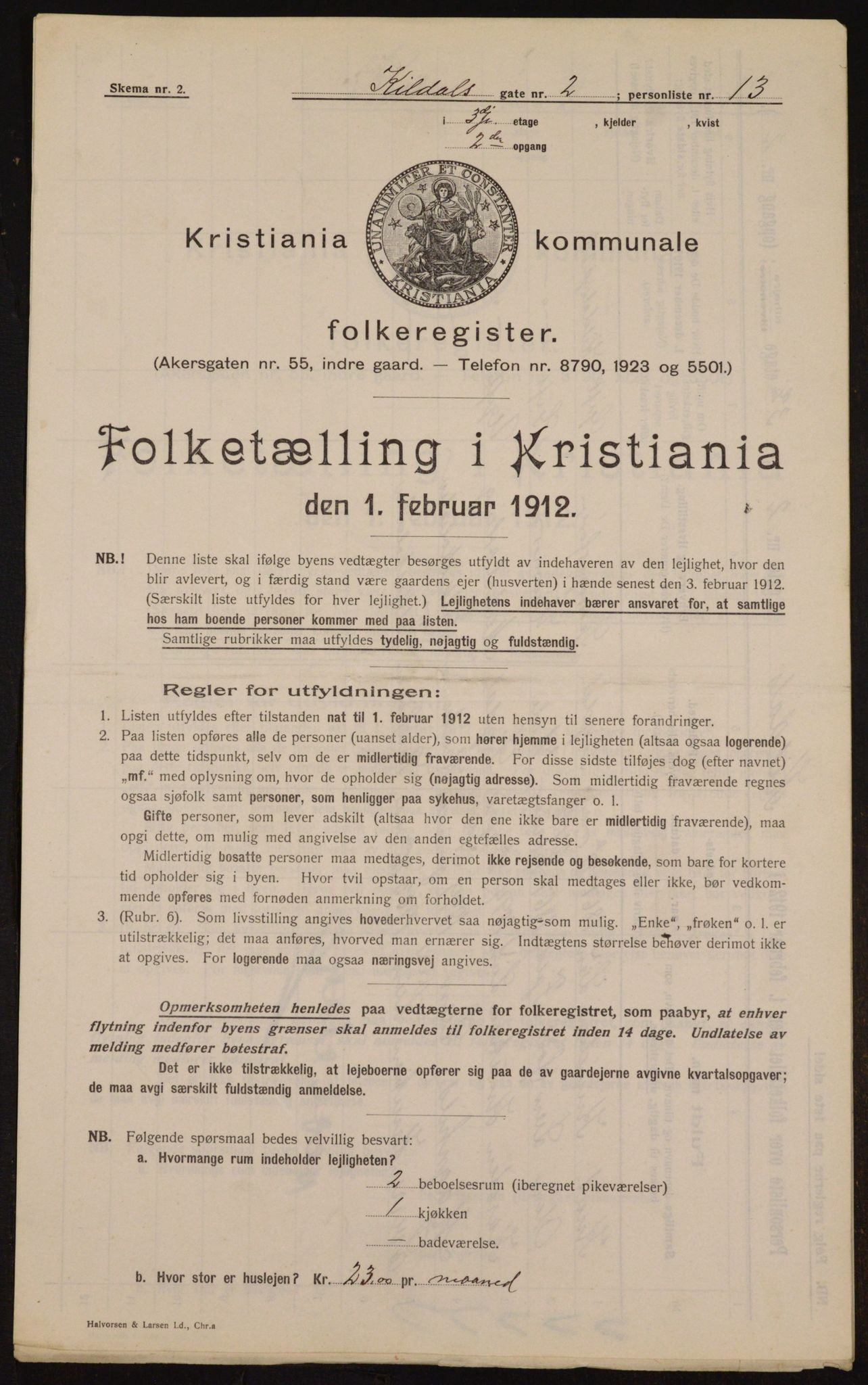 OBA, Kommunal folketelling 1.2.1912 for Kristiania, 1912, s. 49760