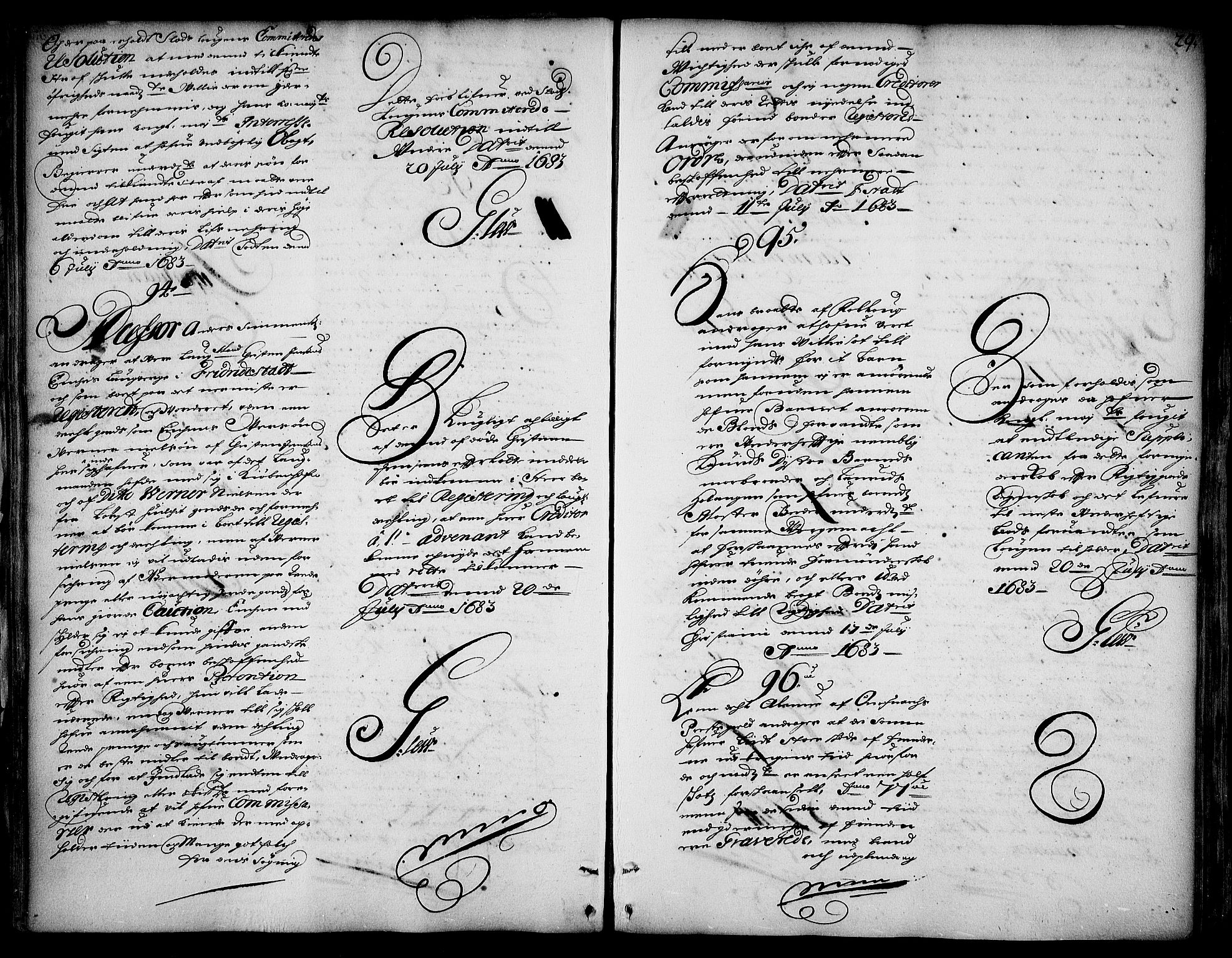 Stattholderembetet 1572-1771, AV/RA-EA-2870/Ad/L0004: Supplikasjons- og resolusjonsprotokoll, 1683-1691, s. 27b-28a