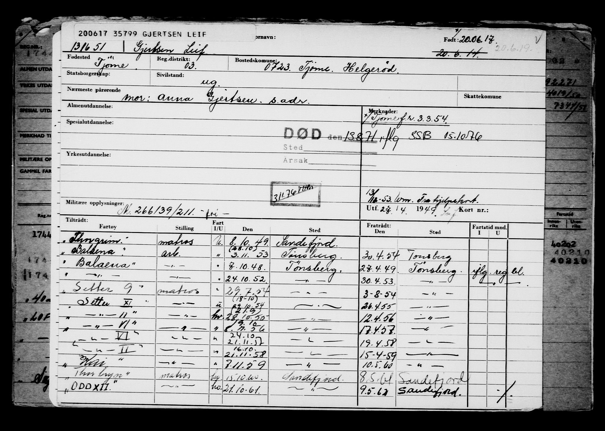 Direktoratet for sjømenn, AV/RA-S-3545/G/Gb/L0149: Hovedkort, 1917, s. 430