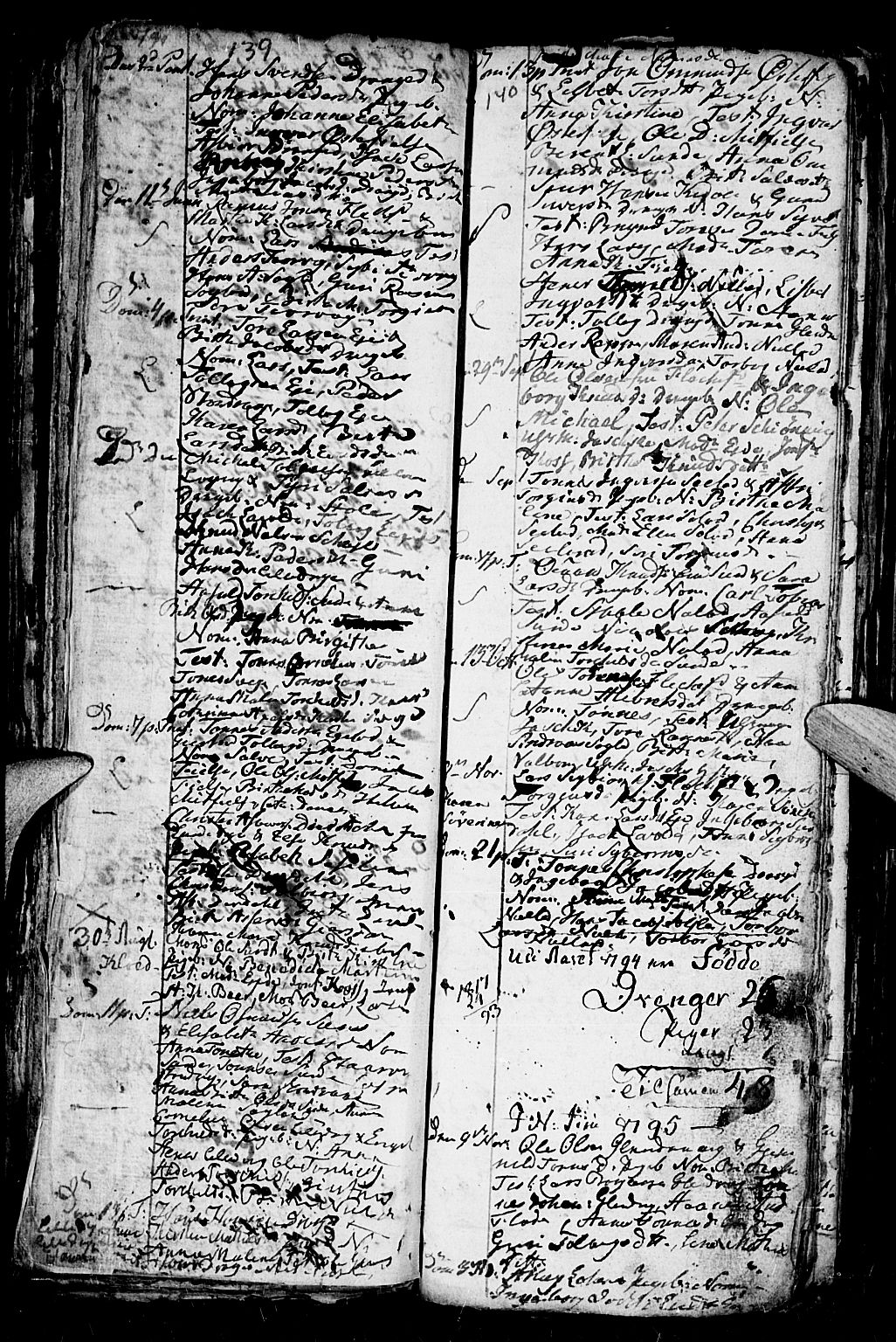 Flekkefjord sokneprestkontor, AV/SAK-1111-0012/F/Fa/Fac/L0001: Ministerialbok nr. A 1, 1773-1806, s. 139-140