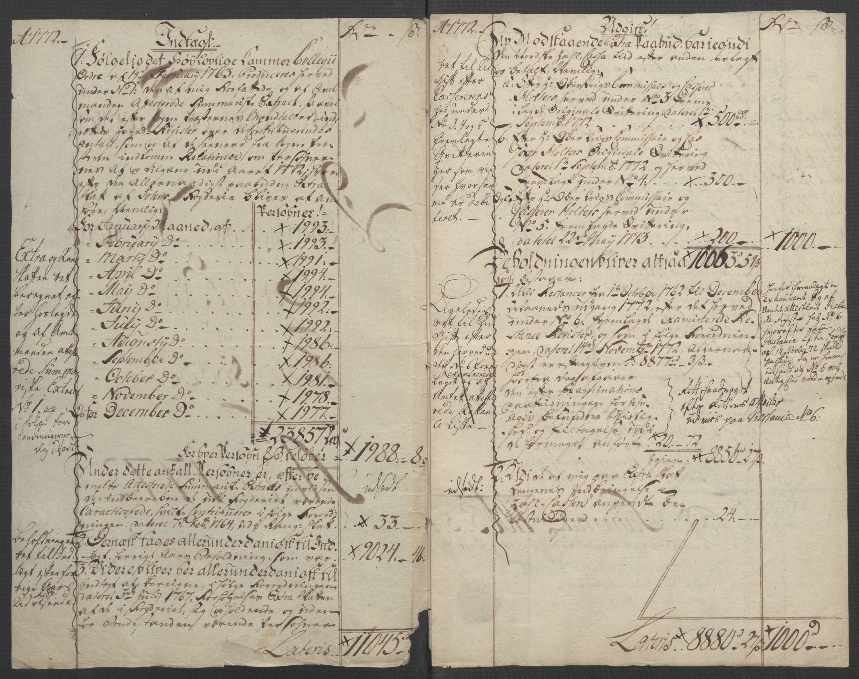 Rentekammeret inntil 1814, Reviderte regnskaper, Fogderegnskap, RA/EA-4092/R19/L1399: Fogderegnskap Toten, Hadeland og Vardal, 1762-1783, s. 238
