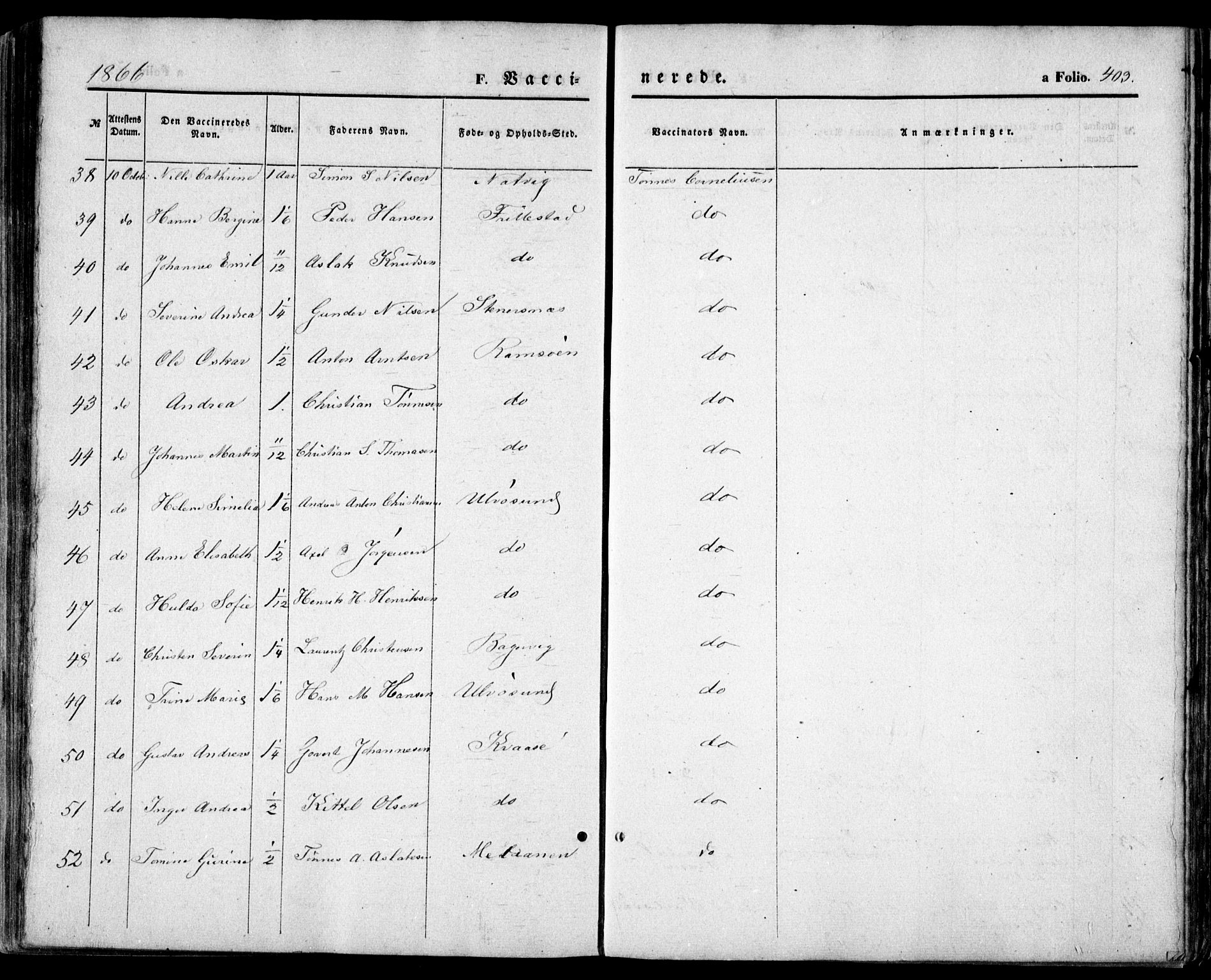 Høvåg sokneprestkontor, SAK/1111-0025/F/Fa/L0004: Ministerialbok nr. A 4, 1859-1877, s. 403