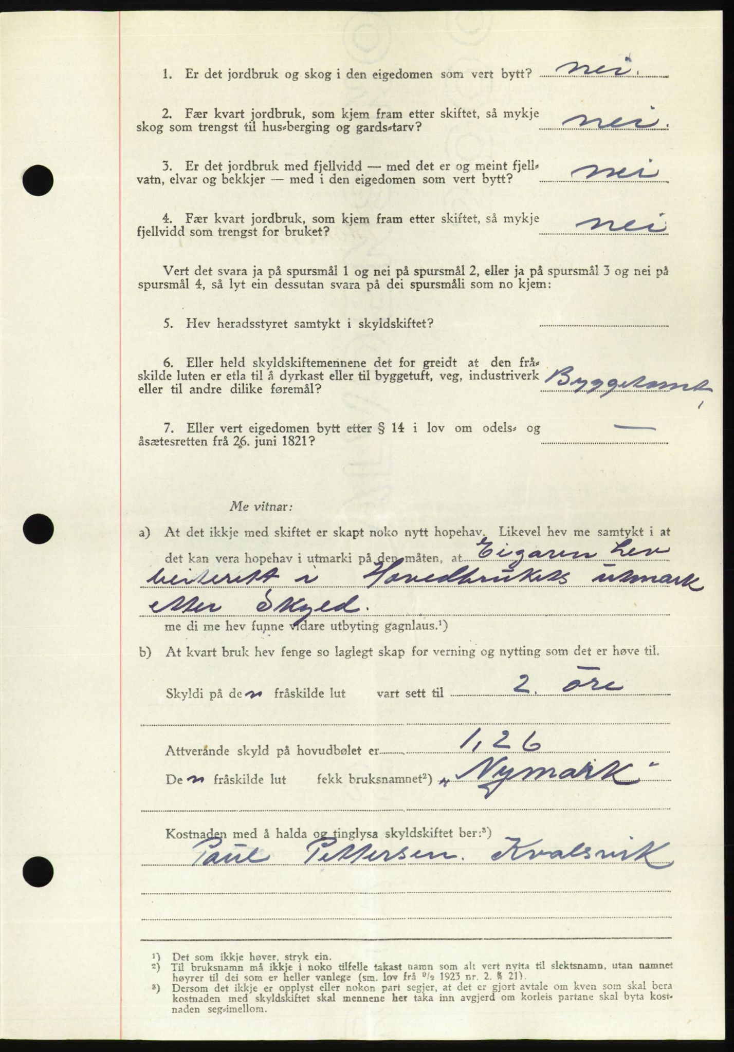 Søre Sunnmøre sorenskriveri, AV/SAT-A-4122/1/2/2C/L0081: Pantebok nr. 7A, 1947-1948, Dagboknr: 1321/1947