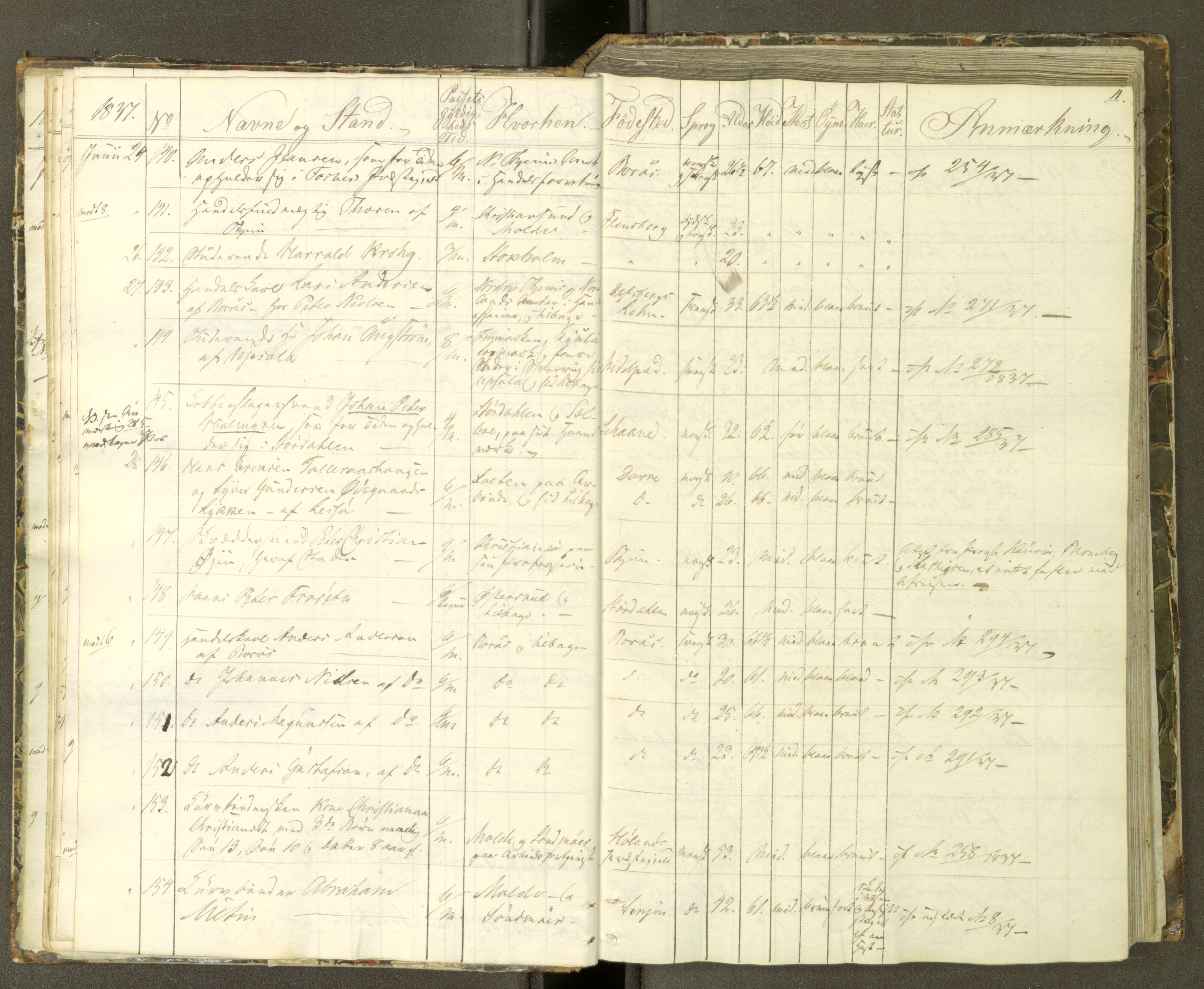 Trondheim politikammer, AV/SAT-A-1887/1/30/L0007: Passprotokoll. Første del:utstedtete pass. Andre del :innleverte/fornyede, 1837-1840, s. 10b-11a