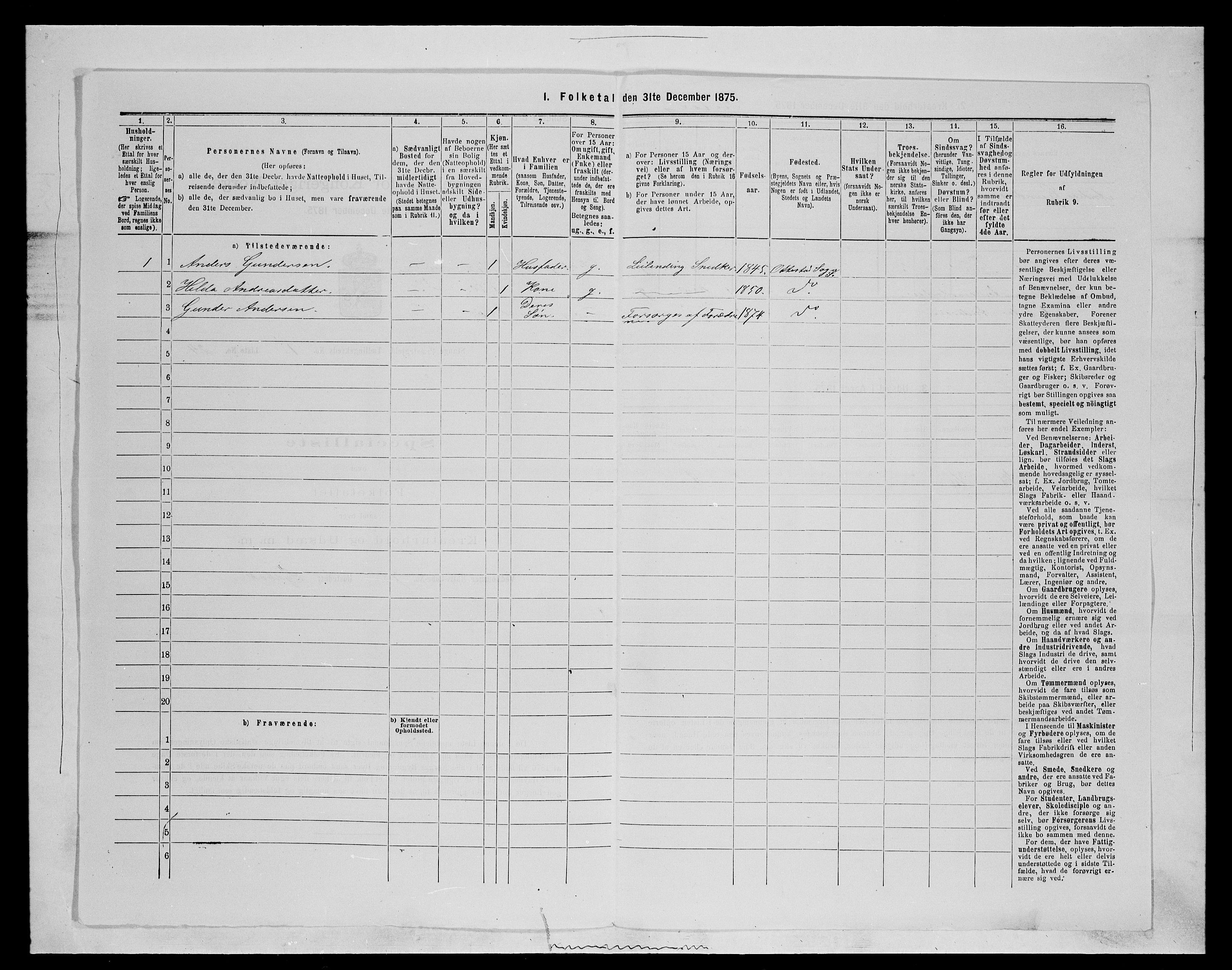 SAH, Folketelling 1875 for 0417P Stange prestegjeld, 1875, s. 149