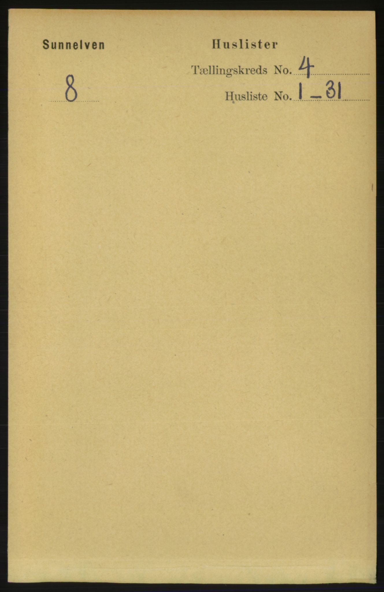 RA, Folketelling 1891 for 1523 Sunnylven herred, 1891, s. 837