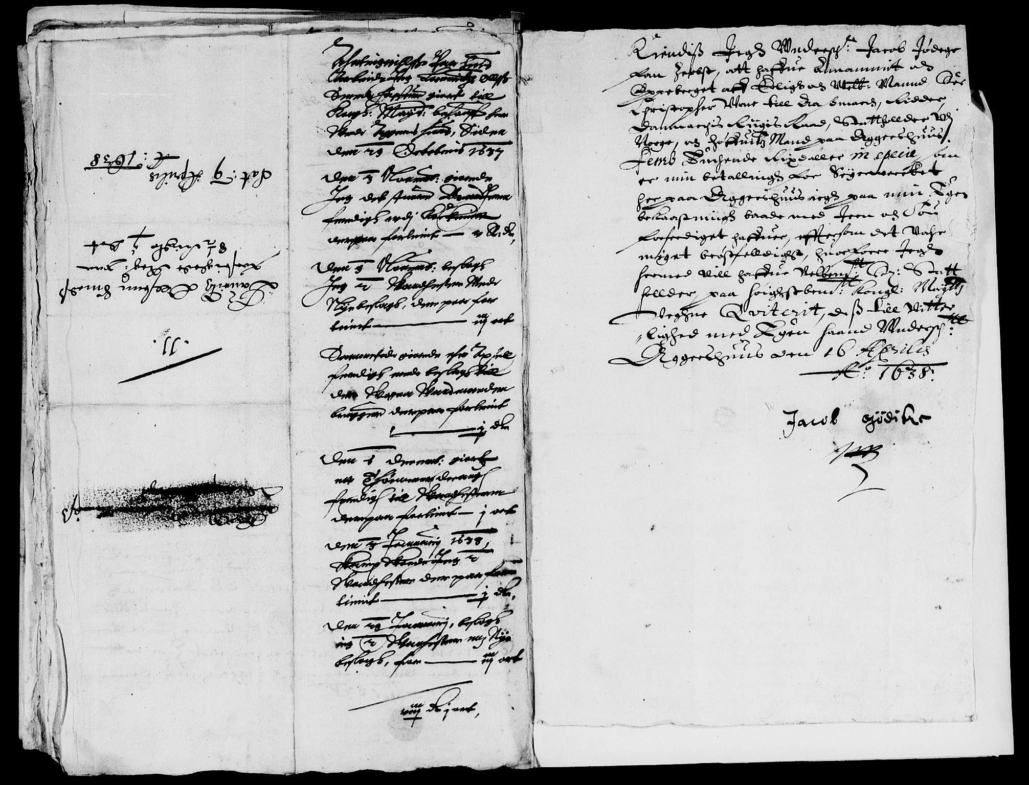 Rentekammeret inntil 1814, Reviderte regnskaper, Lensregnskaper, AV/RA-EA-5023/R/Rb/Rba/L0133: Akershus len, 1637-1638