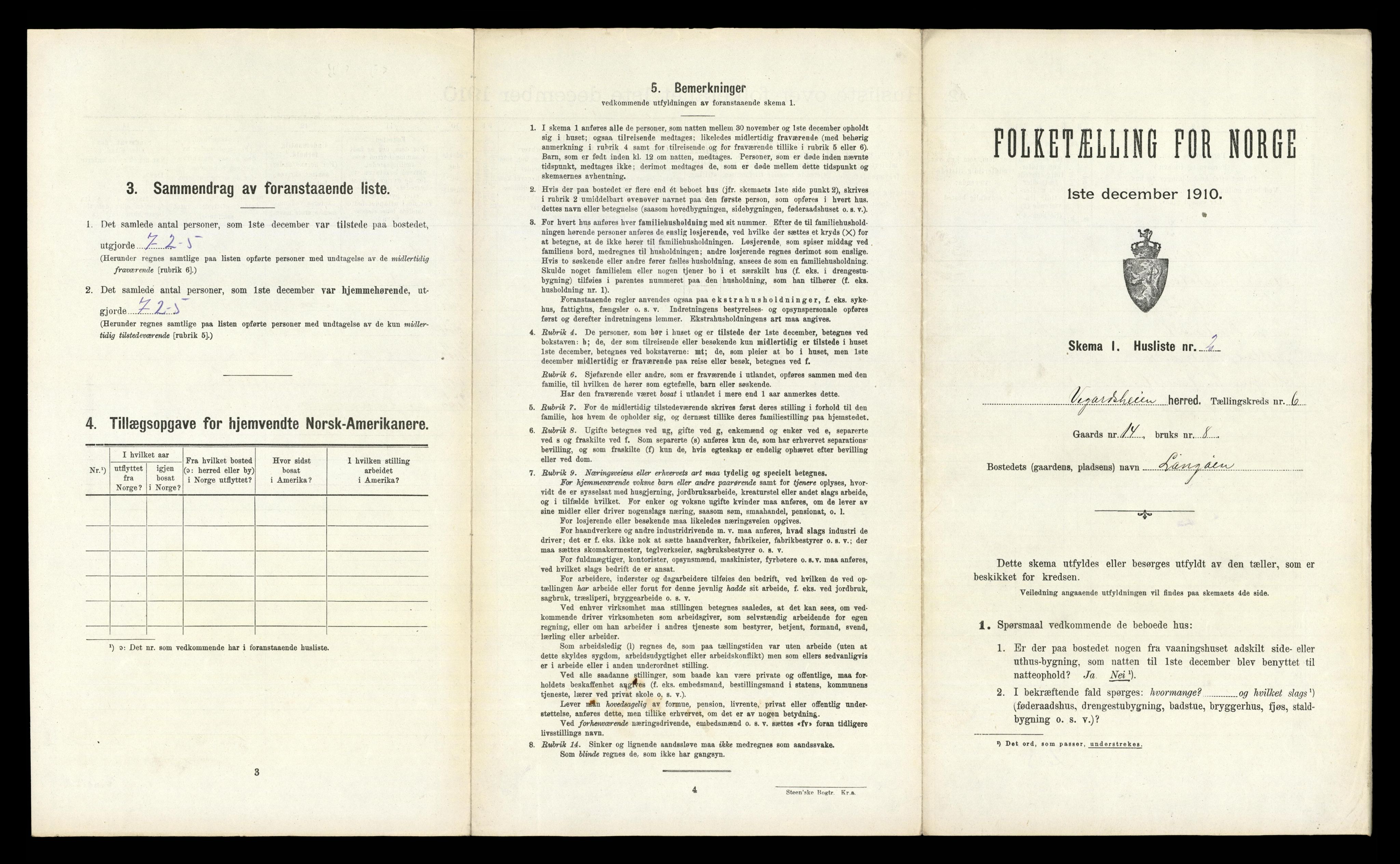 RA, Folketelling 1910 for 0912 Vegårshei herred, 1910, s. 258