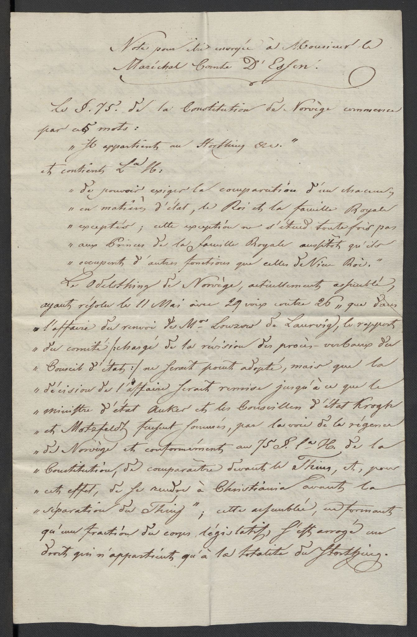 Christie, Wilhelm Frimann Koren, AV/RA-PA-0014/F/L0005: Christies dokumenter fra Stortinget, 1815-1816, s. 256