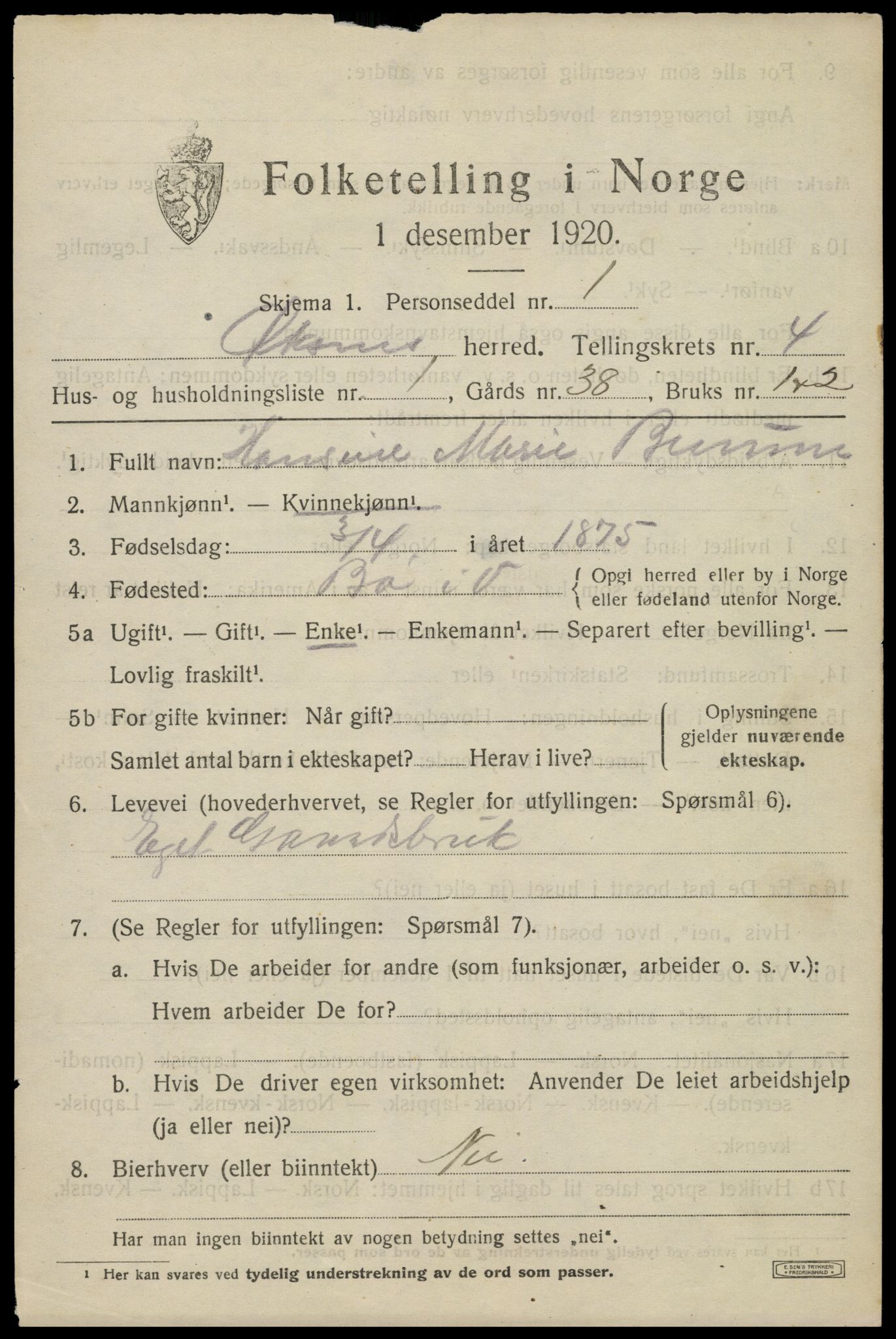 SAT, Folketelling 1920 for 1868 Øksnes herred, 1920, s. 2848