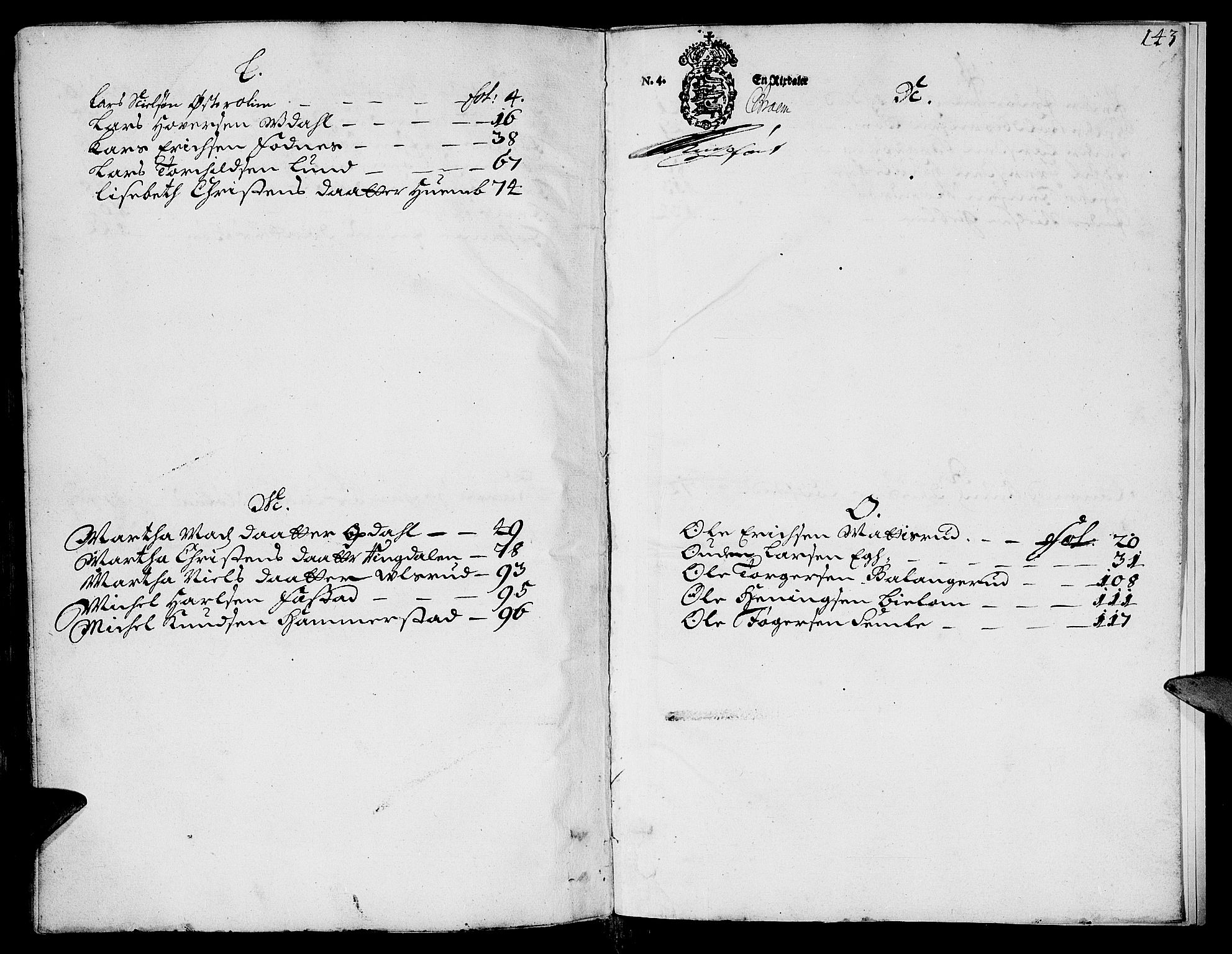 Toten tingrett, SAH/TING-006/J/Ja/L0003: Skifteprotokoll, 1689-1692, s. 142b-143a