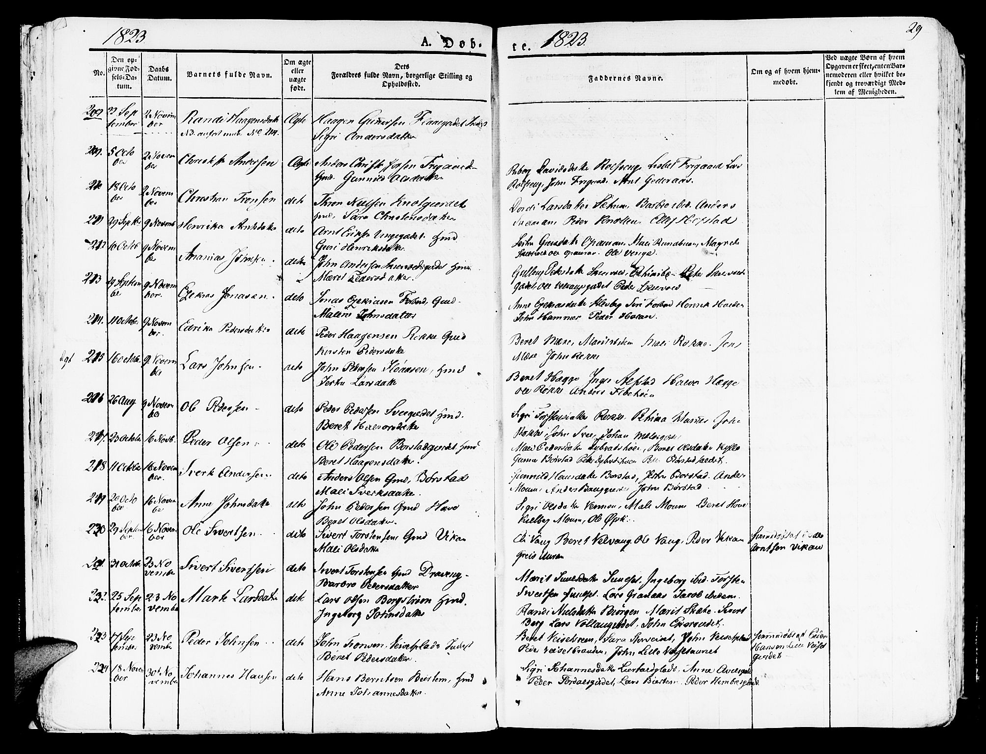 Ministerialprotokoller, klokkerbøker og fødselsregistre - Nord-Trøndelag, AV/SAT-A-1458/709/L0070: Ministerialbok nr. 709A10, 1820-1832, s. 29