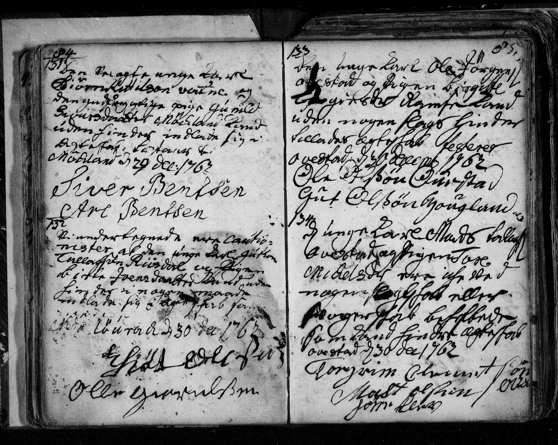 Åmli sokneprestkontor, AV/SAK-1111-0050/F/Fe/L0001: Forlovererklæringer nr. A VI 40, 1754-1799, s. 84-85