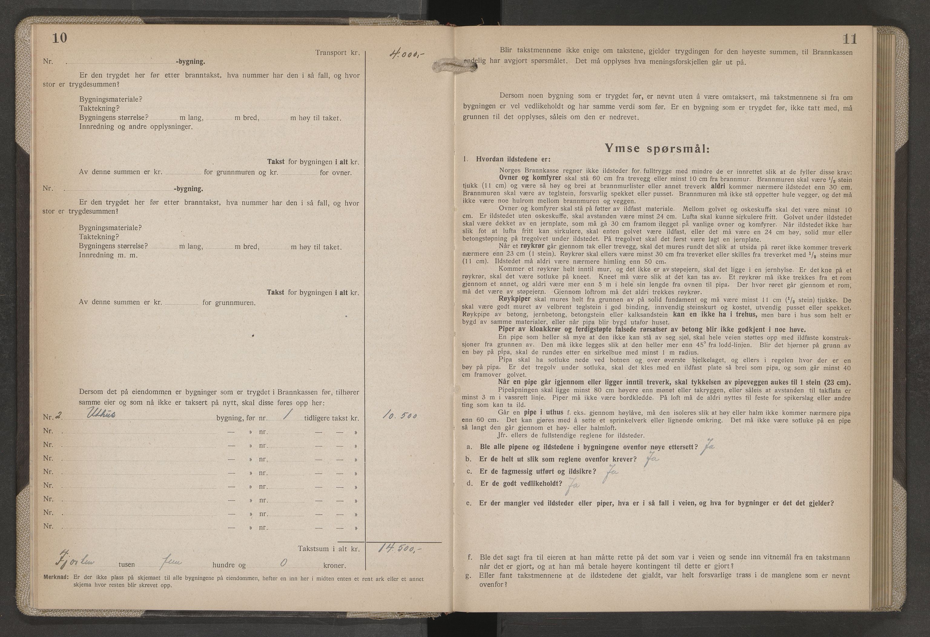 Norges Brannkasse Landvik og Fjære, AV/SAK-2241-0032/F/Fa/L0024: Branntakstprotokoll nr. 24, 1944-1949