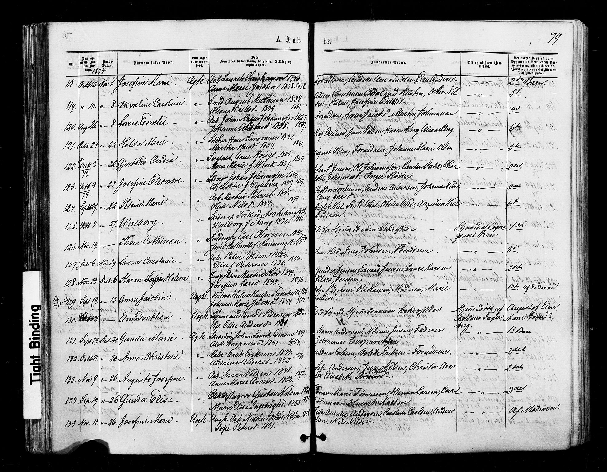 Halden prestekontor Kirkebøker, AV/SAO-A-10909/F/Fa/L0009: Ministerialbok nr. I 9, 1866-1877, s. 79