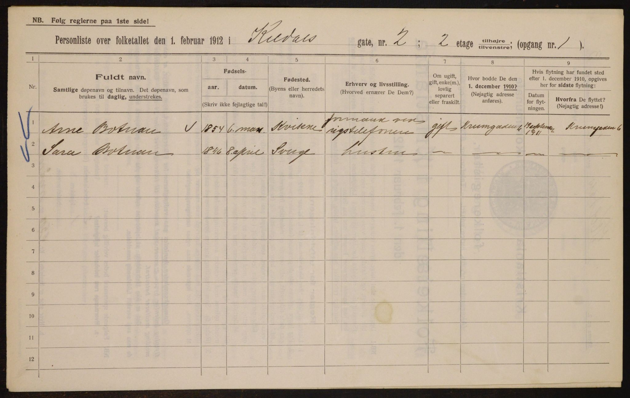 OBA, Kommunal folketelling 1.2.1912 for Kristiania, 1912, s. 49769