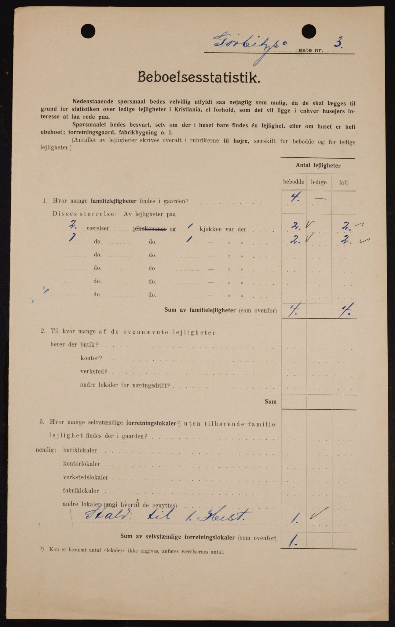 OBA, Kommunal folketelling 1.2.1909 for Kristiania kjøpstad, 1909, s. 29772