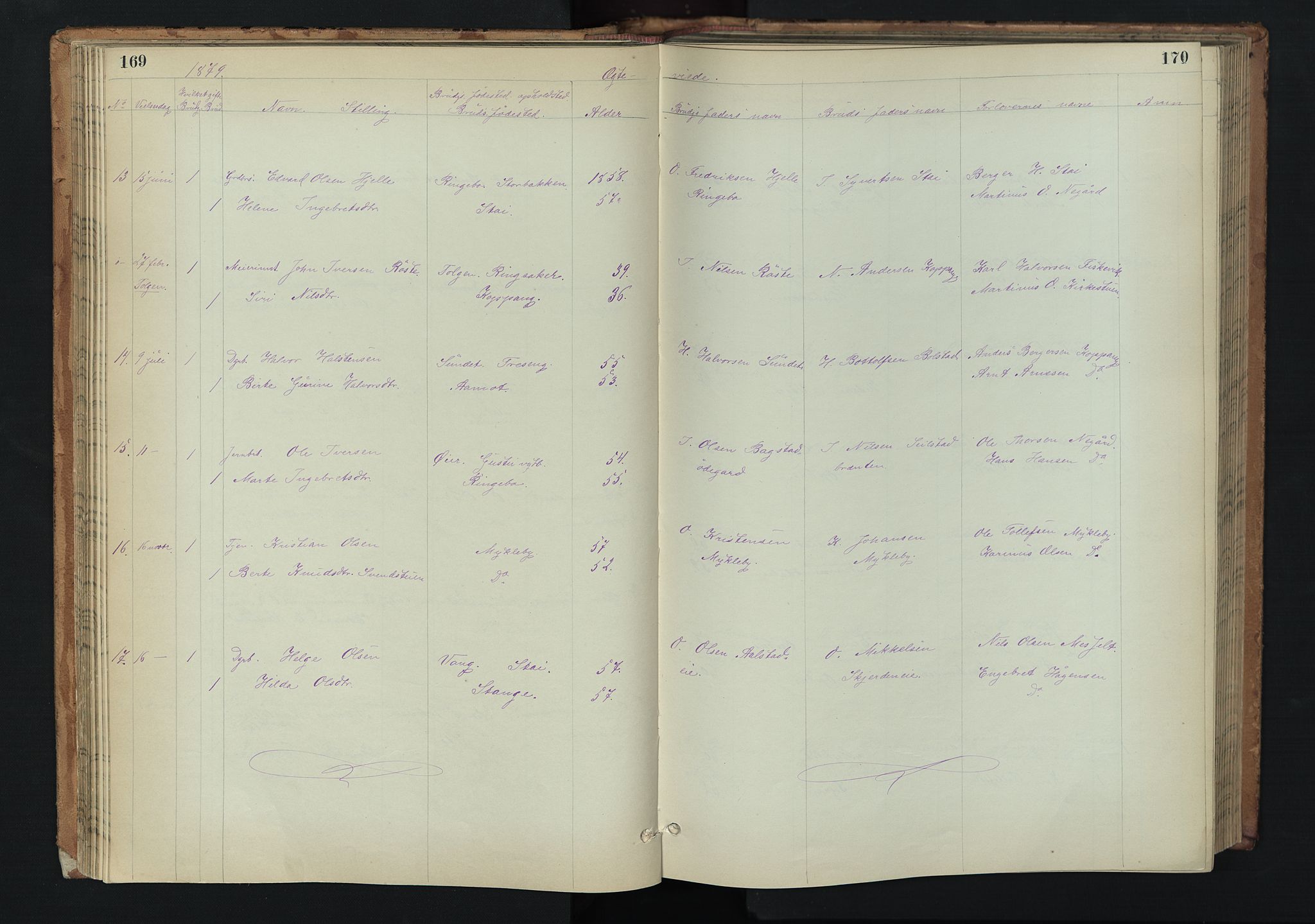 Stor-Elvdal prestekontor, AV/SAH-PREST-052/H/Ha/Hab/L0002: Klokkerbok nr. 2, 1860-1894, s. 169-170