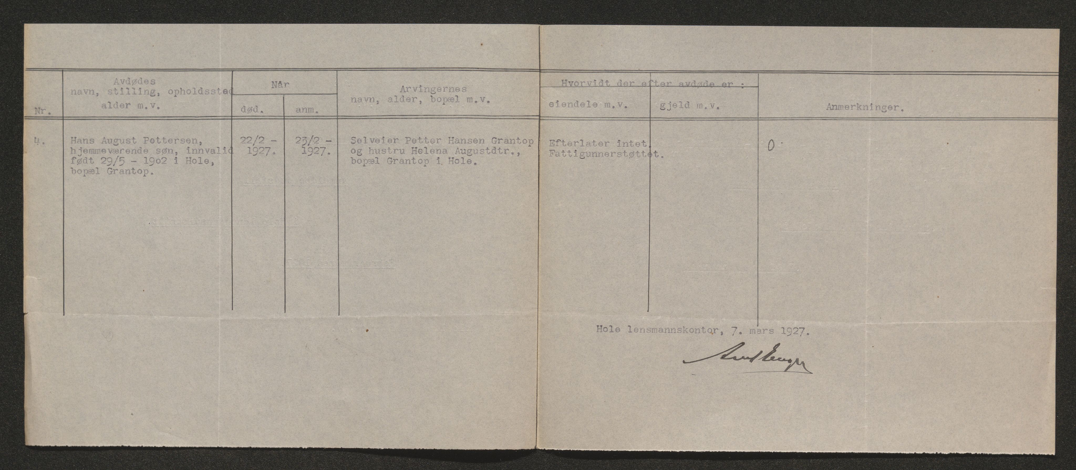 Ringerike sorenskriveri, AV/SAKO-A-105/H/Ha/Hab/L0021: Dødsfallslister Hole, 1926-1932