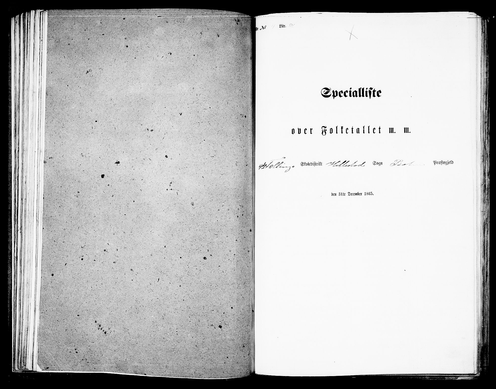 RA, Folketelling 1865 for 0715L Botne prestegjeld, Botne sokn og Hillestad sokn, 1865, s. 71