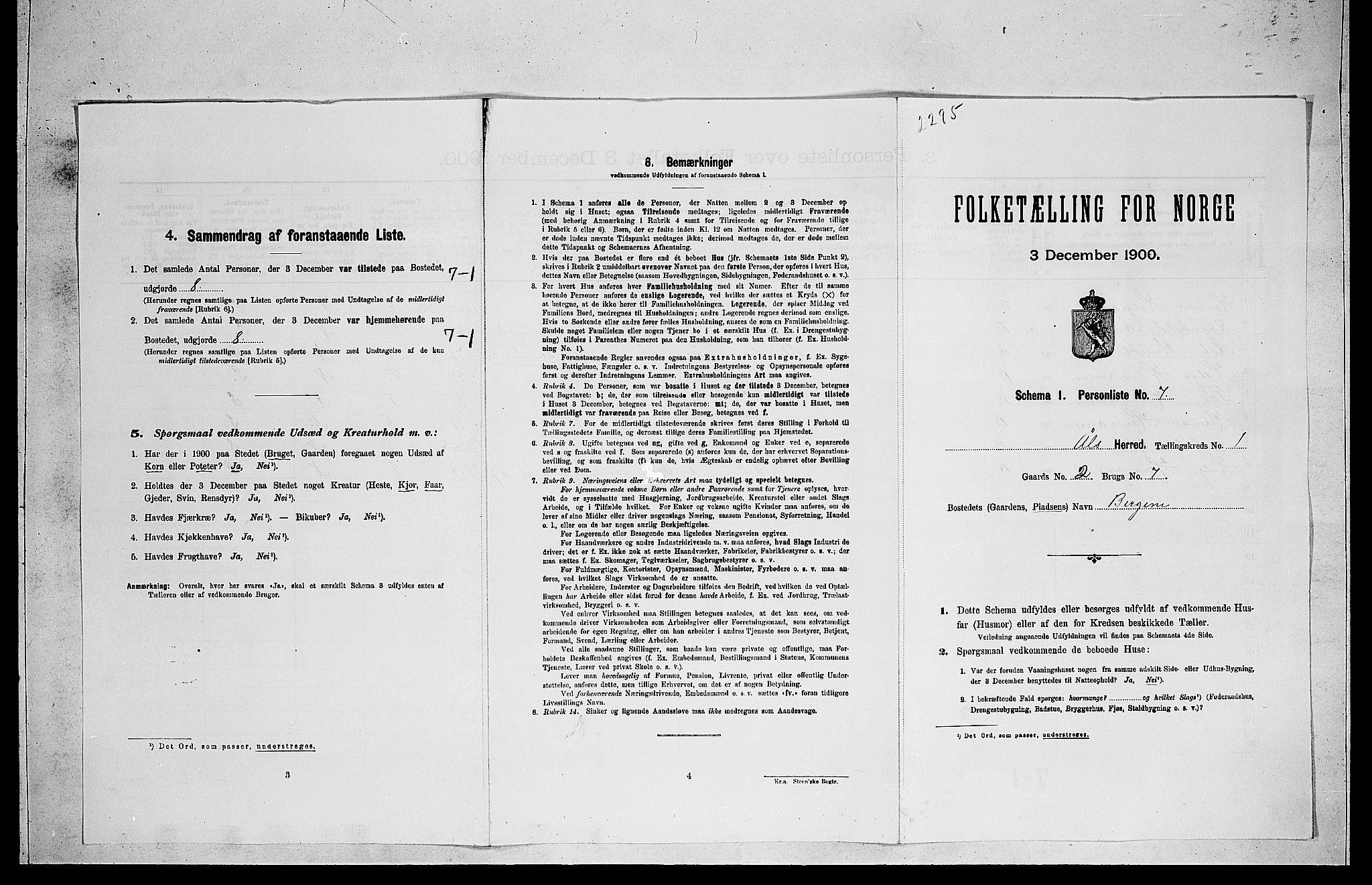RA, Folketelling 1900 for 0619 Ål herred, 1900, s. 121