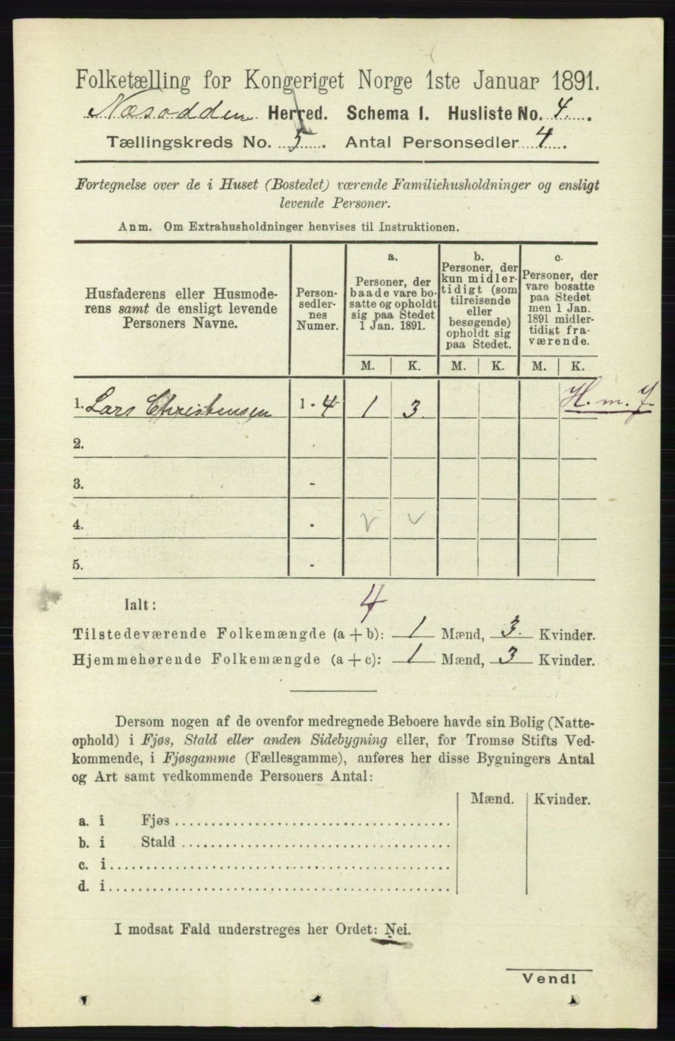 RA, Folketelling 1891 for 0216 Nesodden herred, 1891, s. 1945