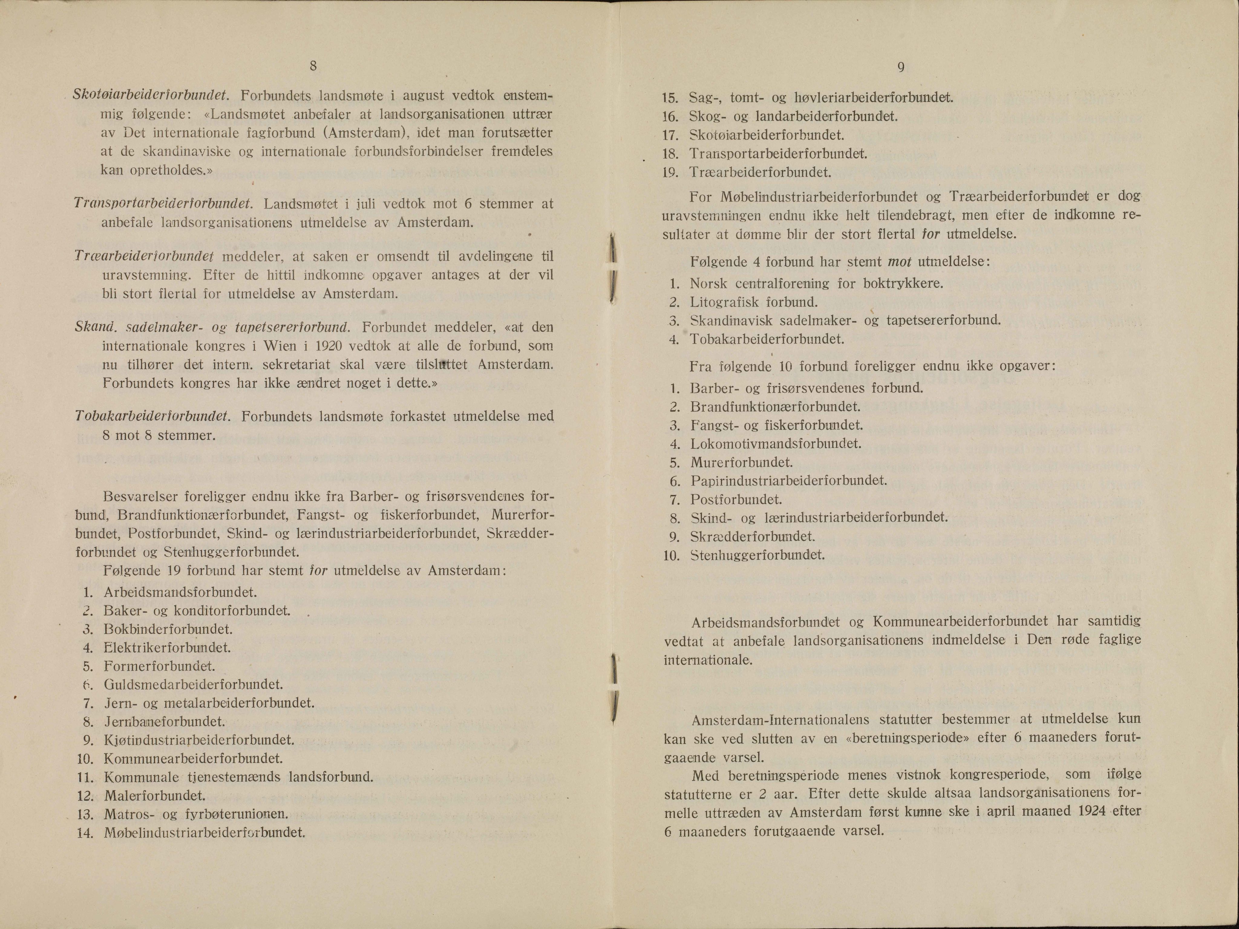 Landsorganisasjonen i Norge, AAB/ARK-1579, 1911-1953, s. 10