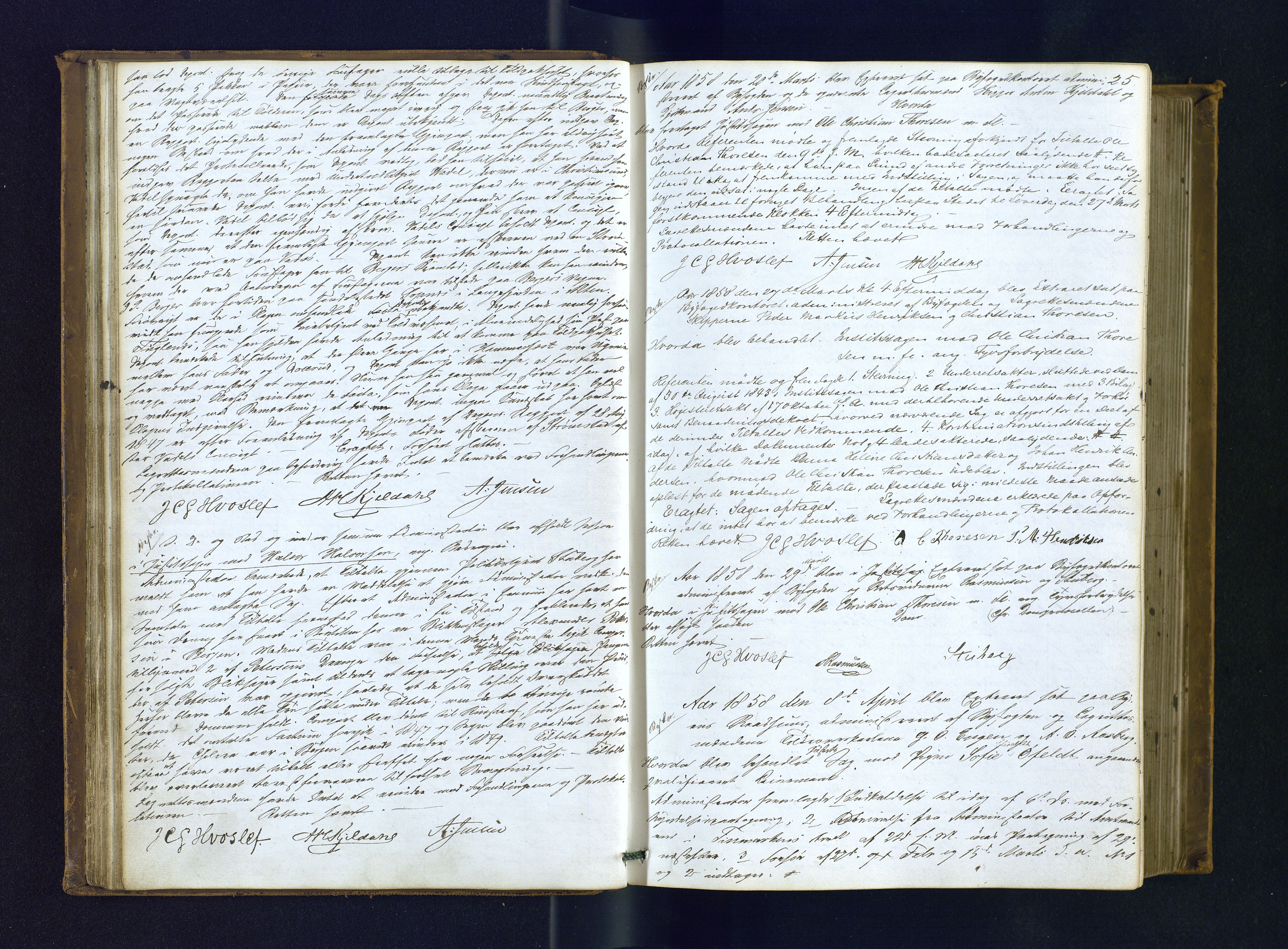 Byfogden i Hammerfest, AV/SATØ-S-0064/G/L0115: Ekstrarettsprotokoll m/reg., 1857-1864, s. 25