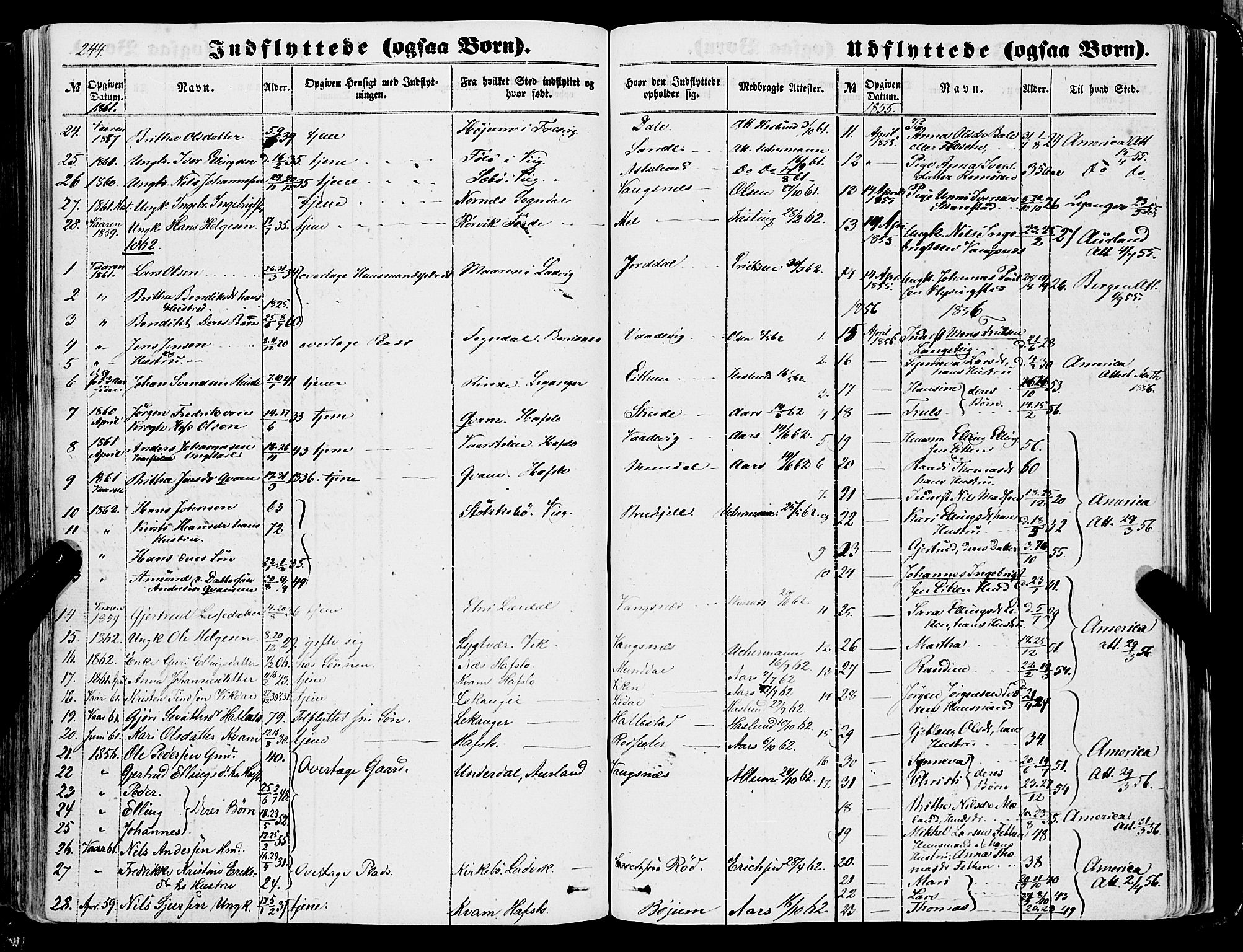 Balestrand sokneprestembete, SAB/A-79601/H/Haa/Haaa/L0002: Ministerialbok nr. A 2, 1847-1866, s. 244