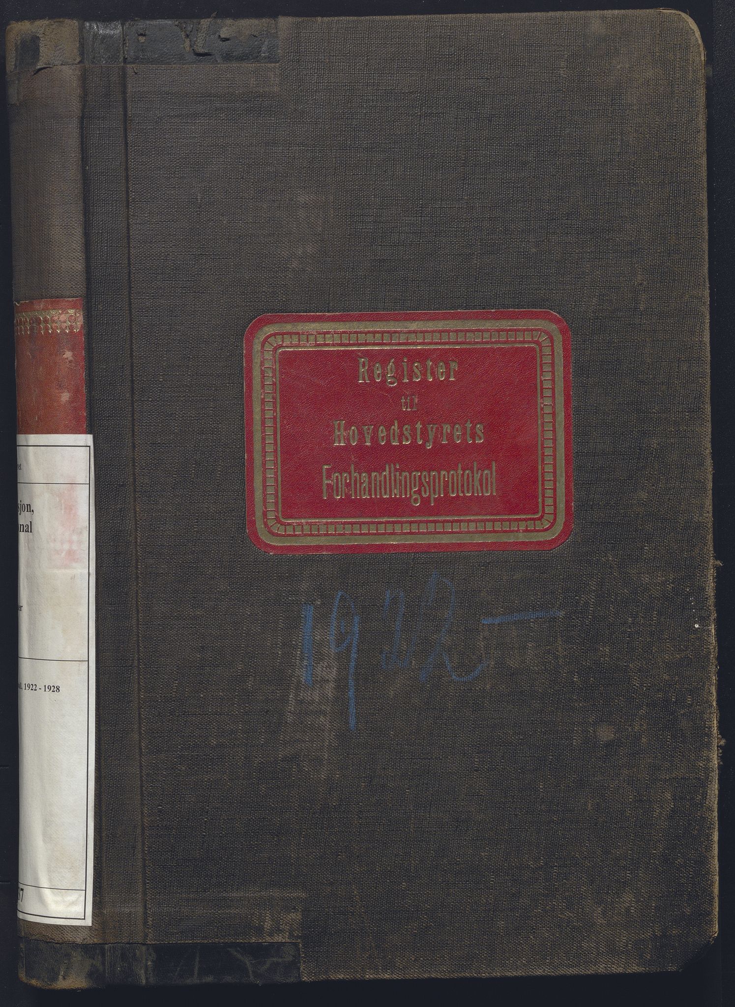 Norges statsbaner, Administrasjons- økonomi- og personalavdelingen, RA/S-3412/A/Aa/L0037: Register til forhandlingsprotokoll, 1922-1928