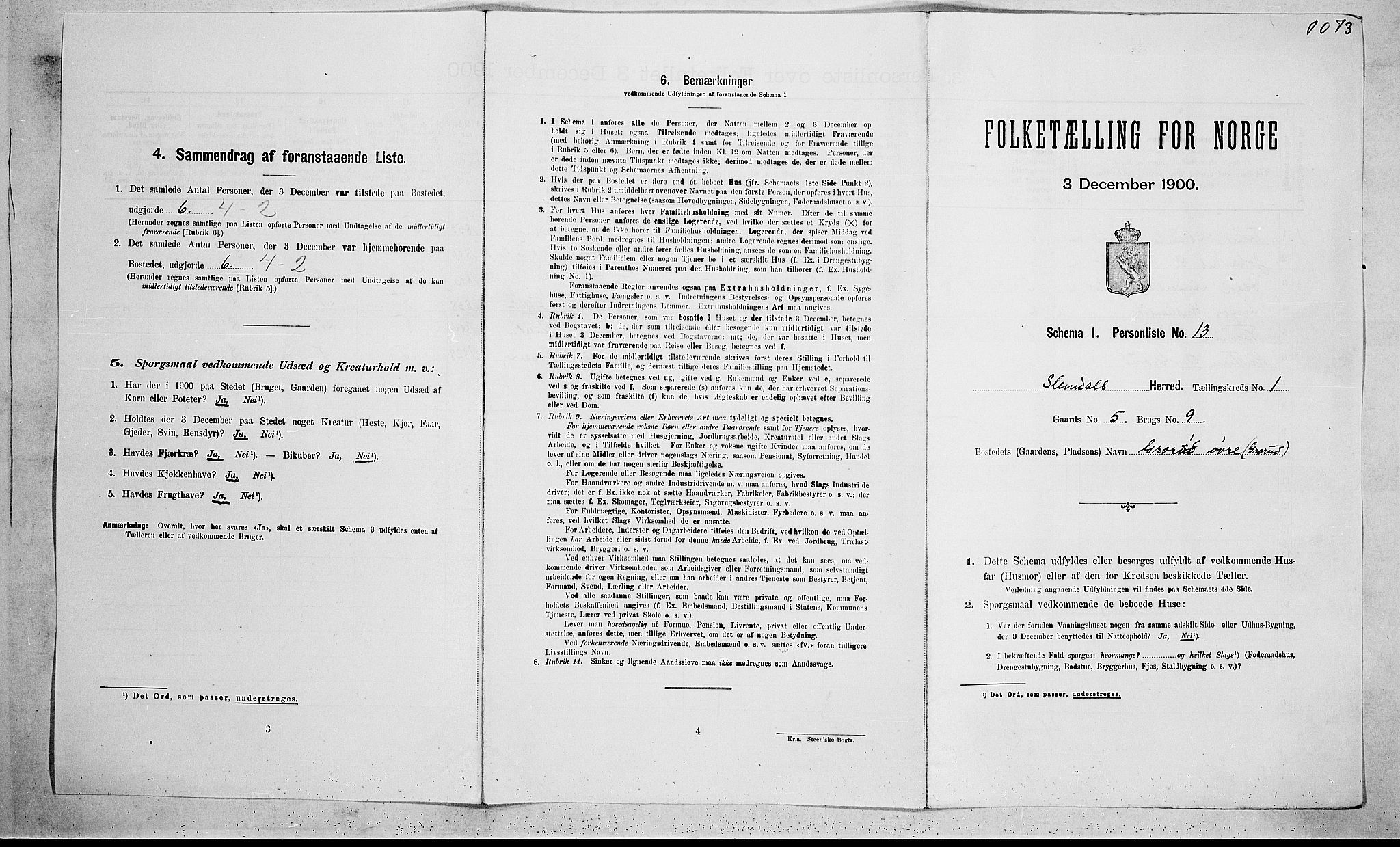 SAKO, Folketelling 1900 for 0811 Slemdal herred, 1900, s. 52