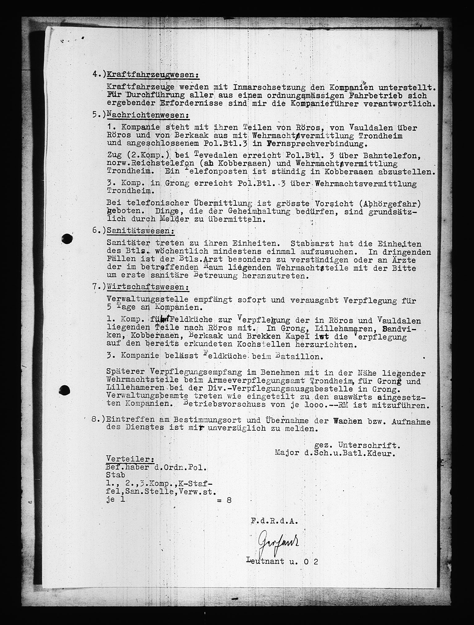 Documents Section, AV/RA-RAFA-2200/V/L0087: Amerikansk mikrofilm "Captured German Documents".
Box No. 726.  FKA jnr. 601/1954., 1940, s. 268