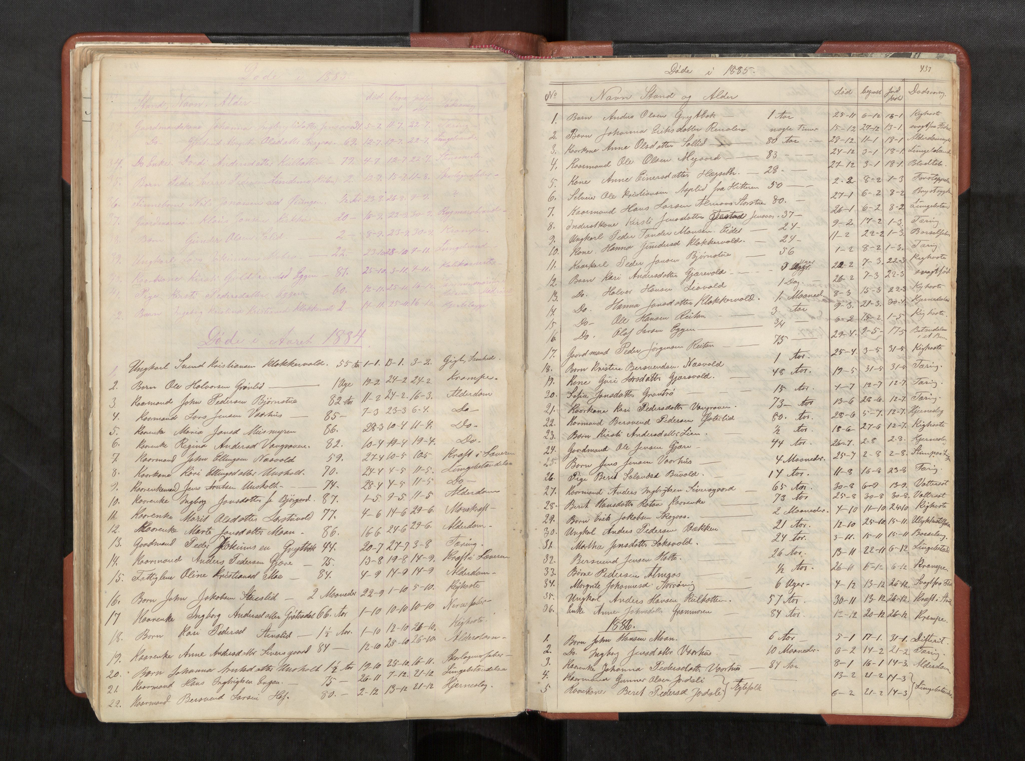 Ministerialprotokoller, klokkerbøker og fødselsregistre - Sør-Trøndelag, AV/SAT-A-1456/686/L0985: Klokkerbok nr. 686C01, 1871-1933, s. 437