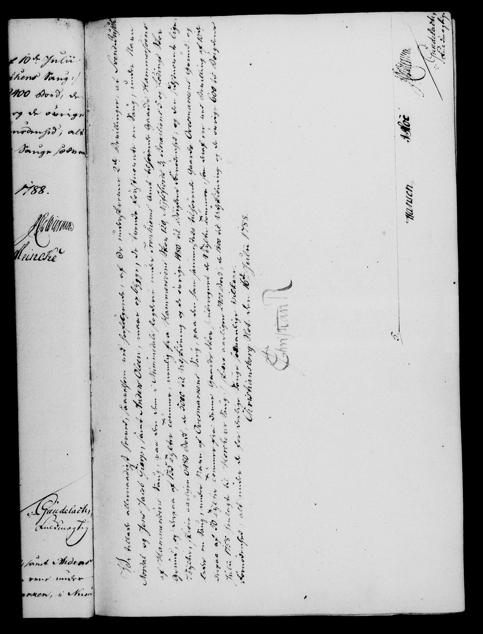 Rentekammeret, Kammerkanselliet, RA/EA-3111/G/Gf/Gfa/L0070: Norsk relasjons- og resolusjonsprotokoll (merket RK 52.70), 1788, s. 394