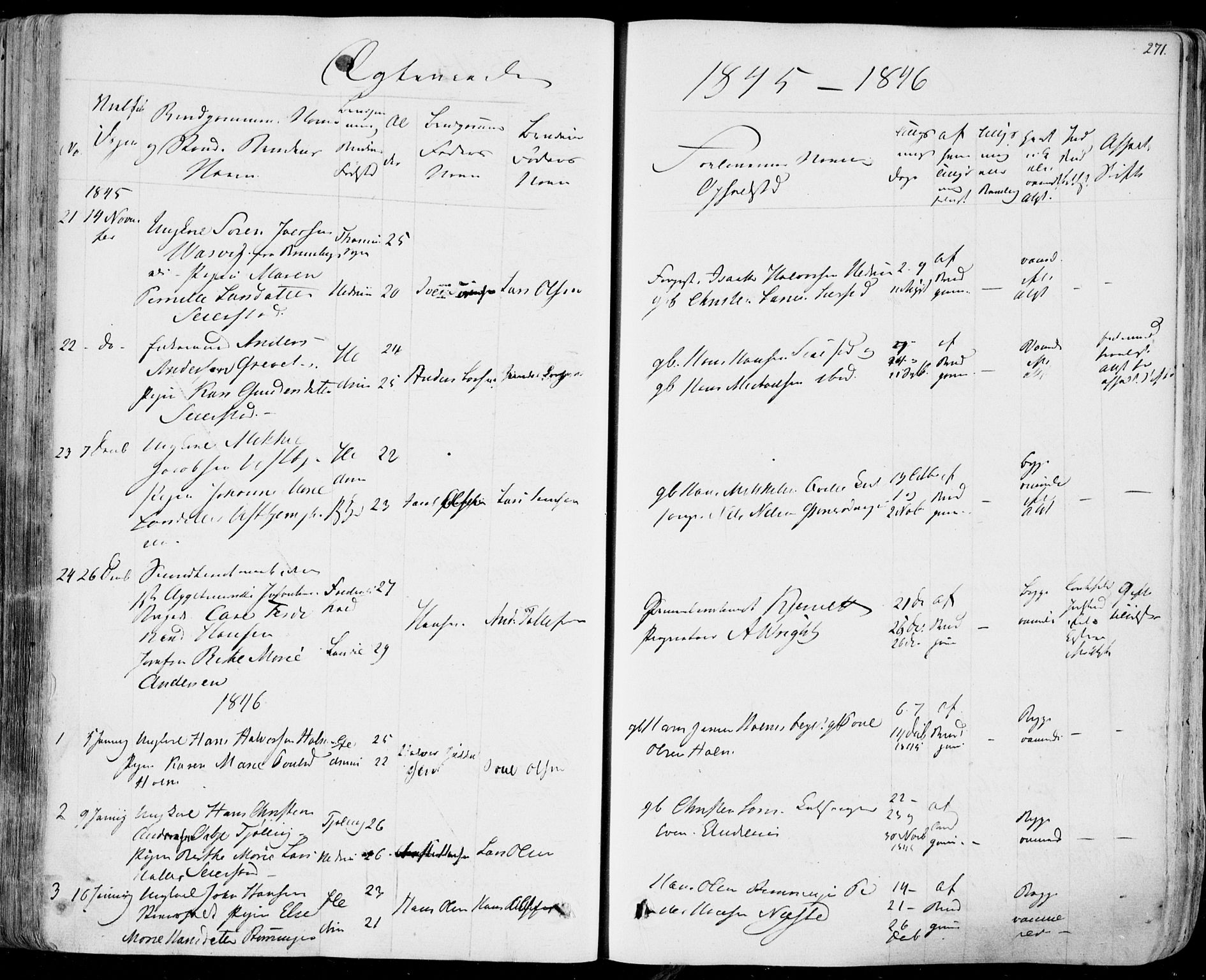 Hedrum kirkebøker, AV/SAKO-A-344/F/Fa/L0005: Ministerialbok nr. I 5, 1835-1848, s. 271