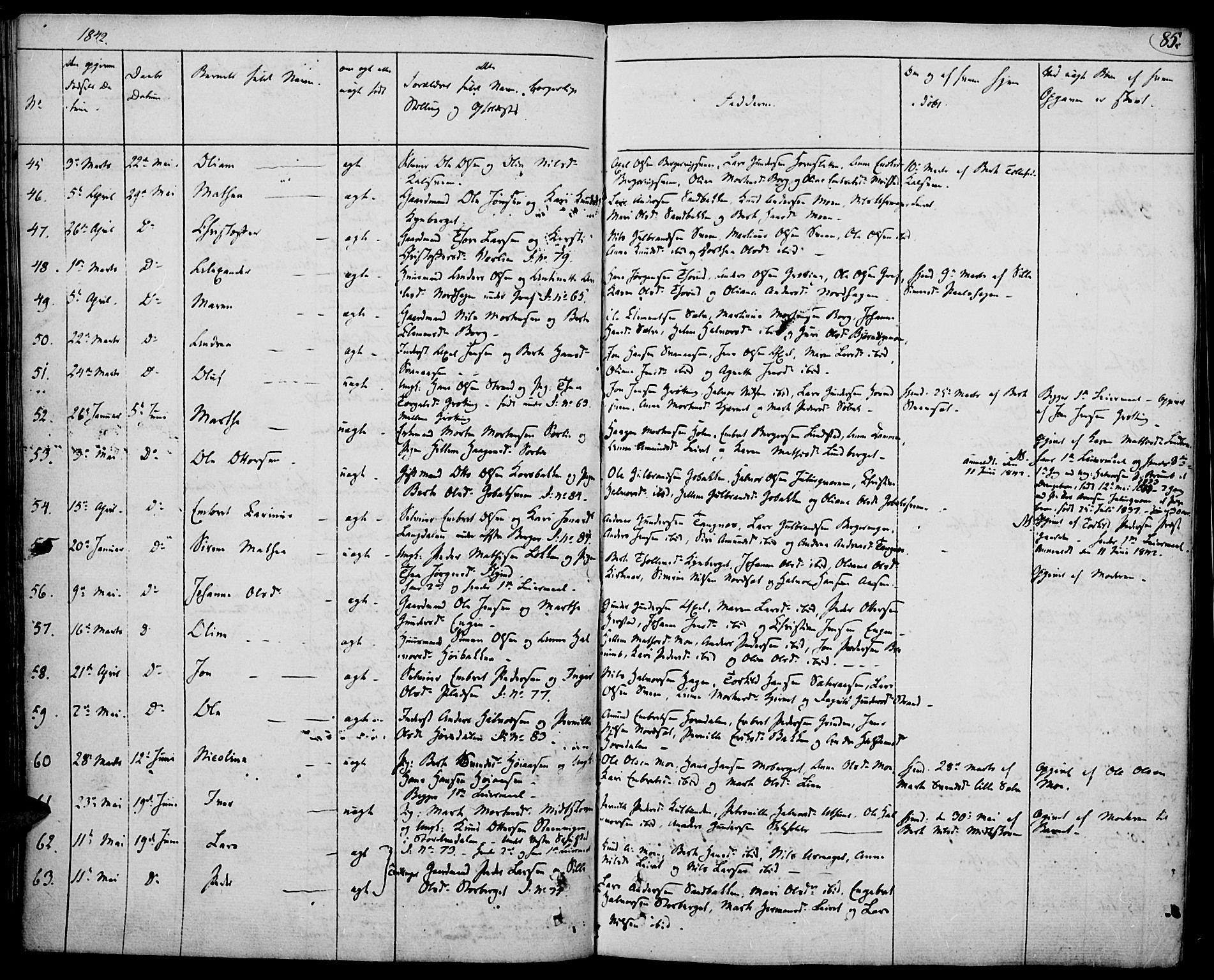 Elverum prestekontor, AV/SAH-PREST-044/H/Ha/Haa/L0008: Ministerialbok nr. 8, 1830-1842, s. 85
