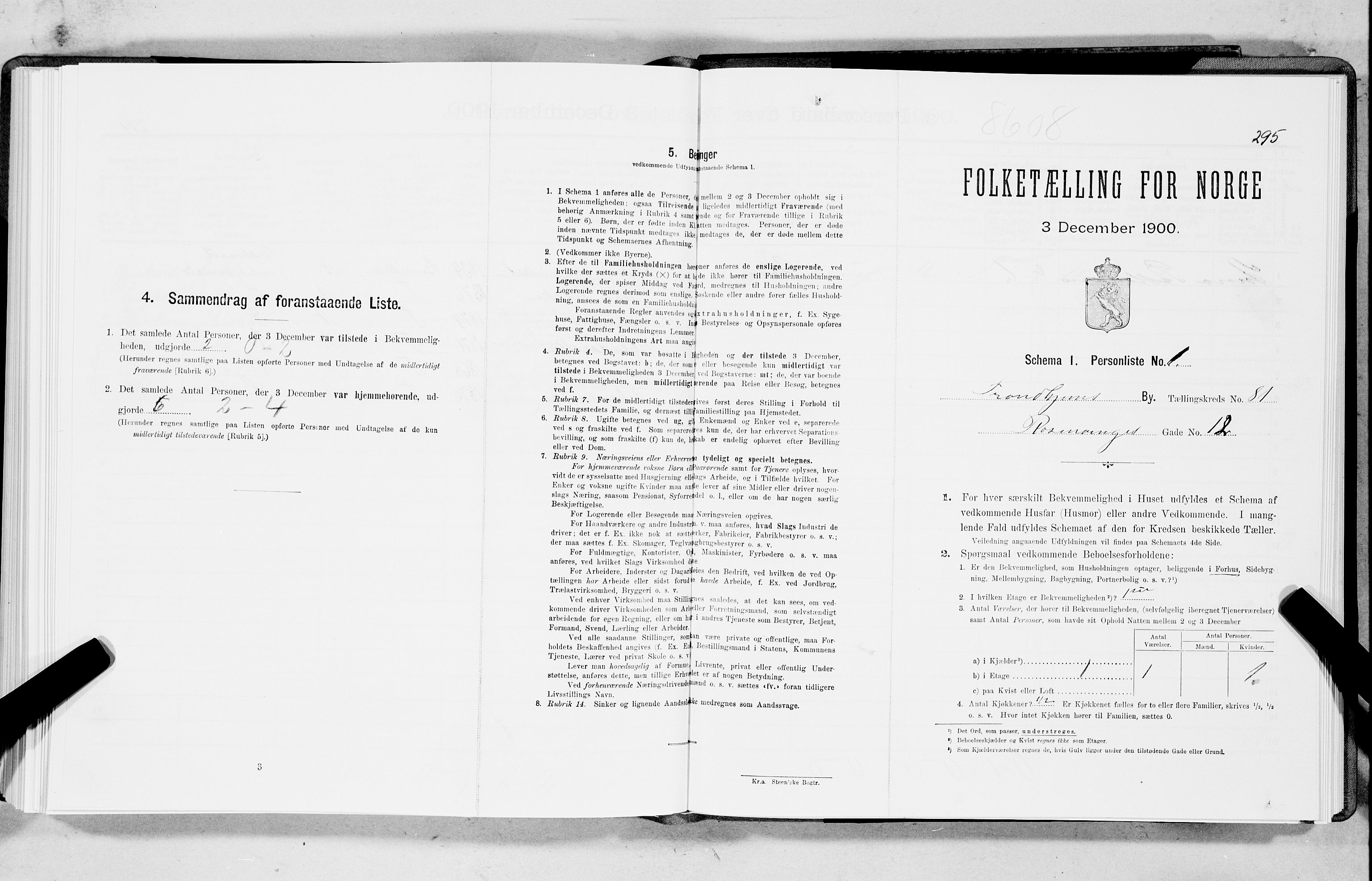 SAT, Folketelling 1900 for 1601 Trondheim kjøpstad, 1900, s. 16468