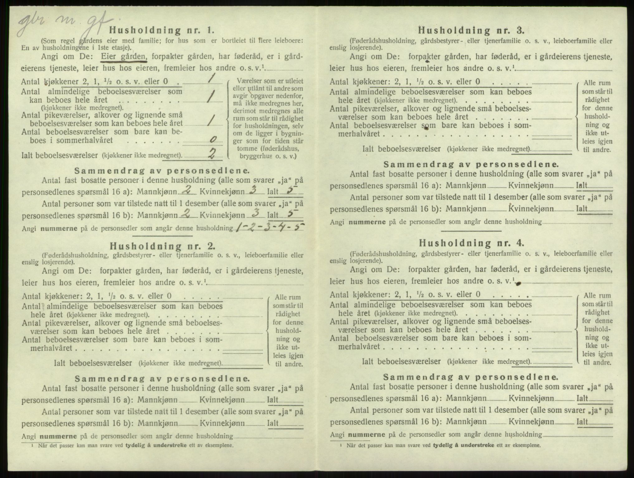 SAB, Folketelling 1920 for 1431 Jølster herred, 1920, s. 405