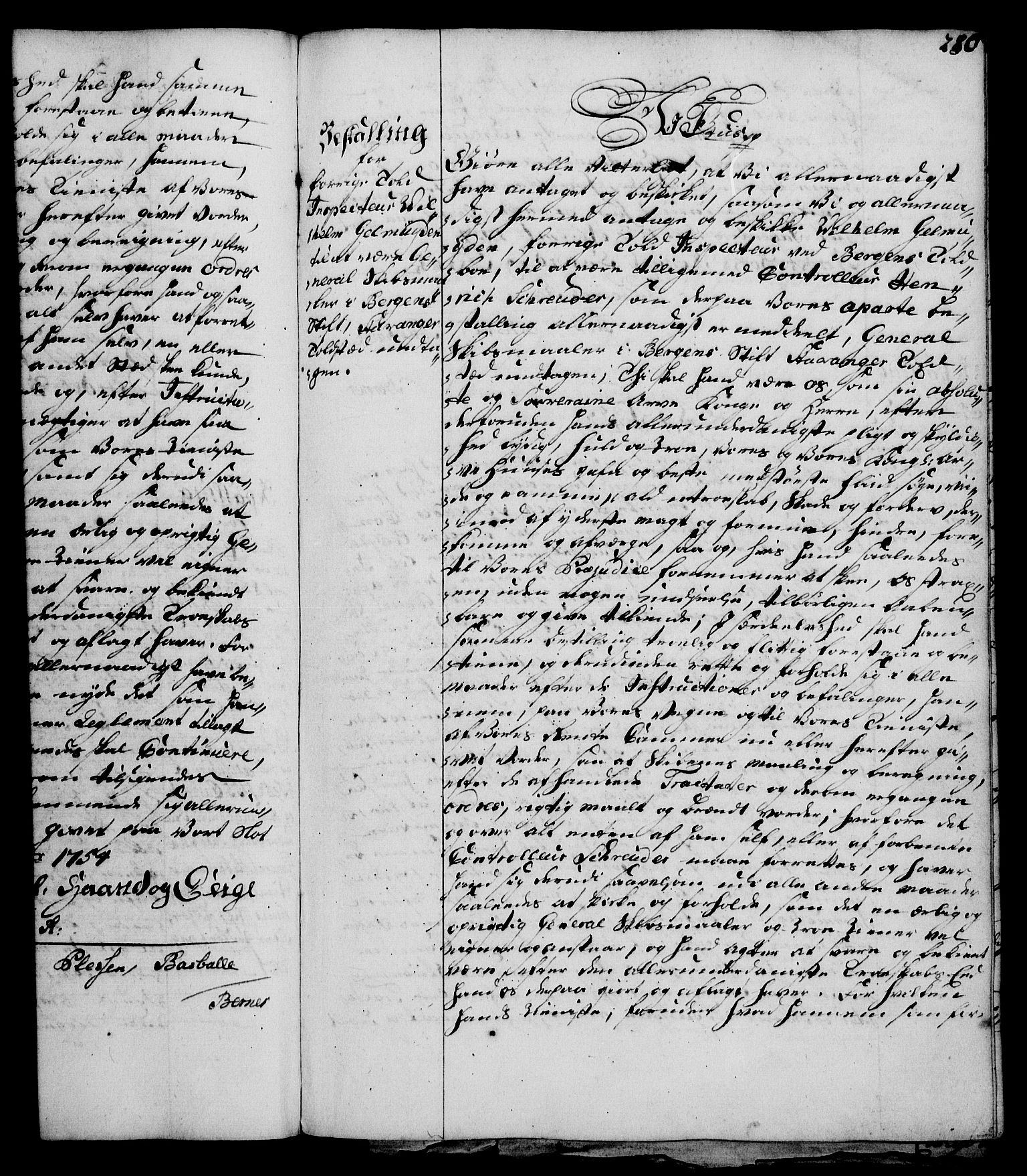 Rentekammeret, Kammerkanselliet, RA/EA-3111/G/Gg/Gge/L0003: Norsk bestallingsprotokoll med register (merket RK 53.27), 1745-1761, s. 280