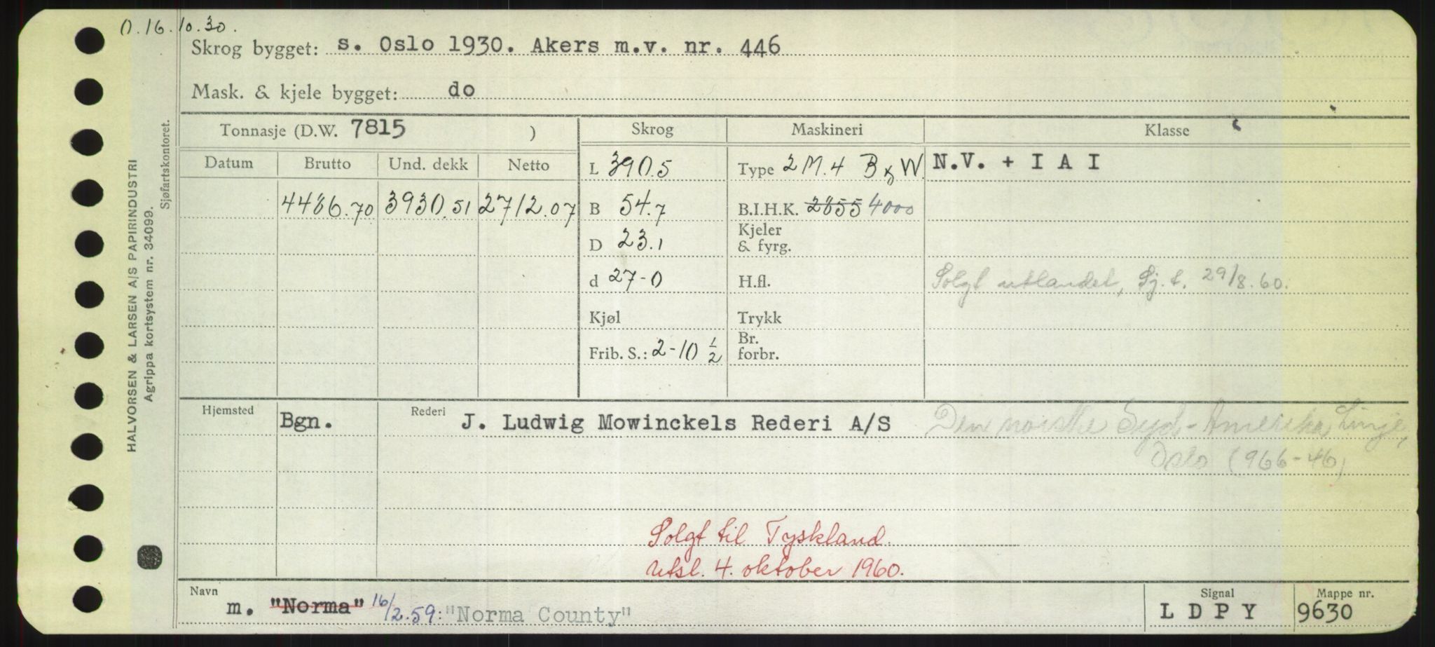 Sjøfartsdirektoratet med forløpere, Skipsmålingen, RA/S-1627/H/Hd/L0027: Fartøy, Norhop-Nør, s. 33