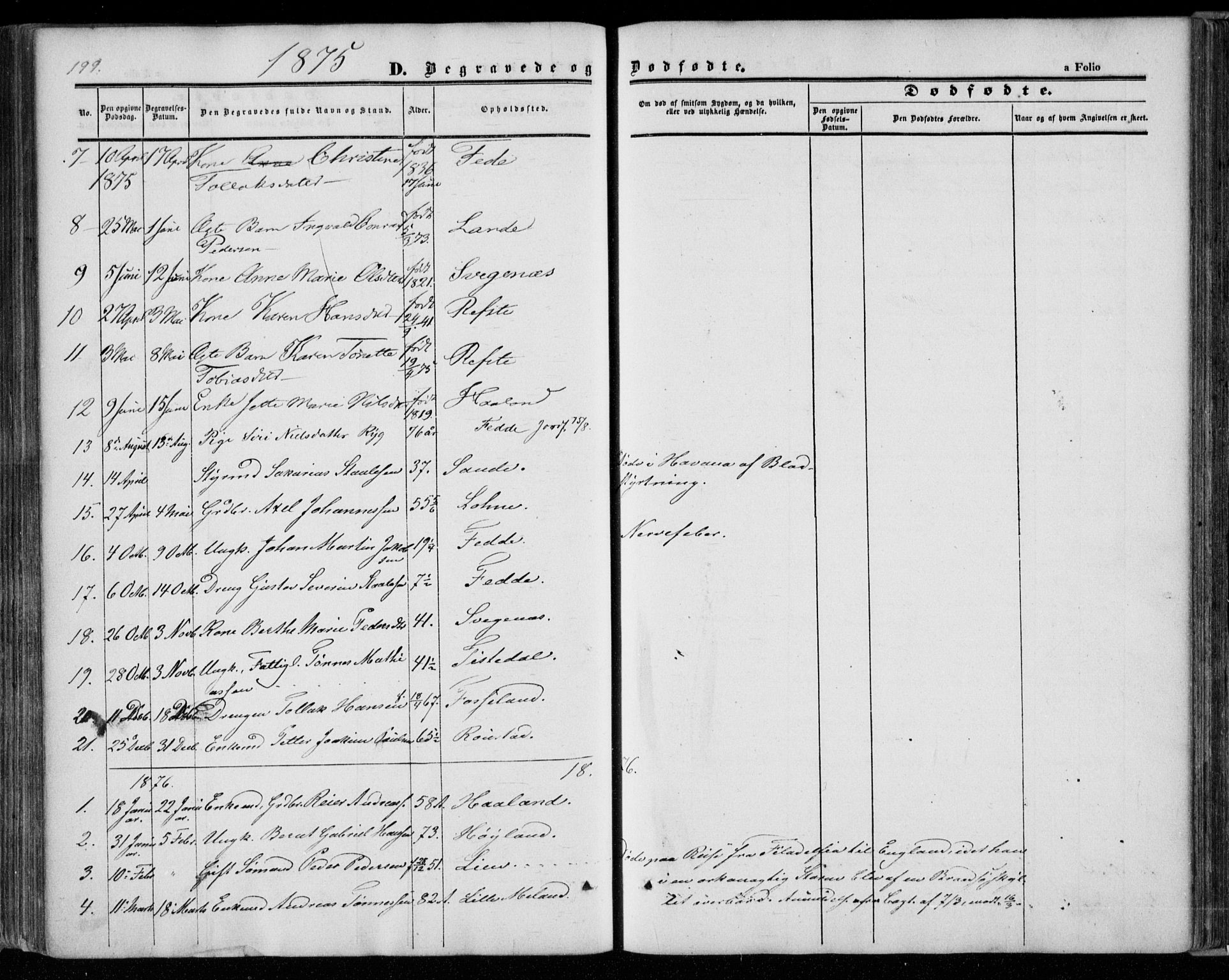 Kvinesdal sokneprestkontor, SAK/1111-0026/F/Fa/Faa/L0002: Ministerialbok nr. A 2, 1850-1876, s. 199