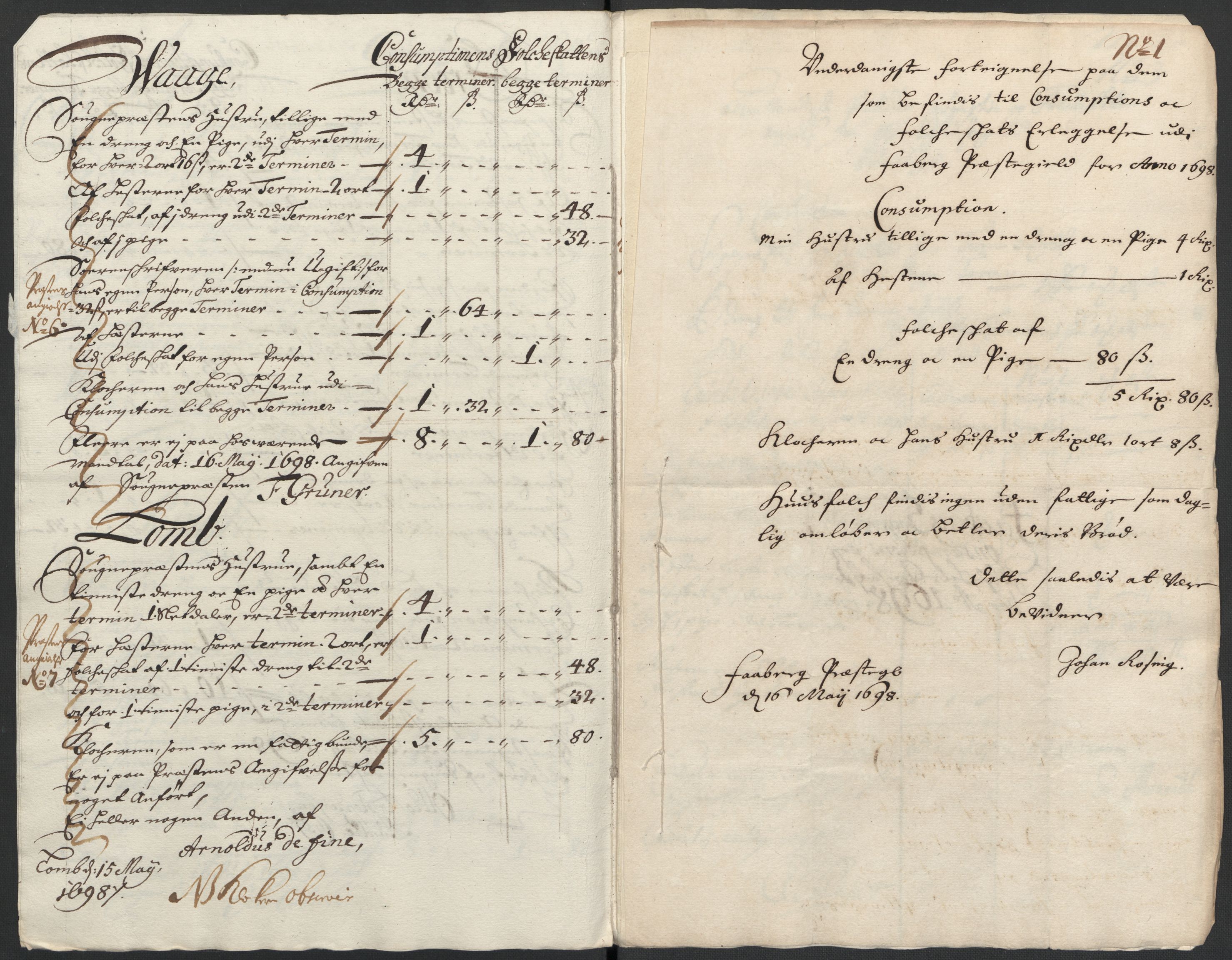 Rentekammeret inntil 1814, Reviderte regnskaper, Fogderegnskap, AV/RA-EA-4092/R17/L1171: Fogderegnskap Gudbrandsdal, 1698, s. 136