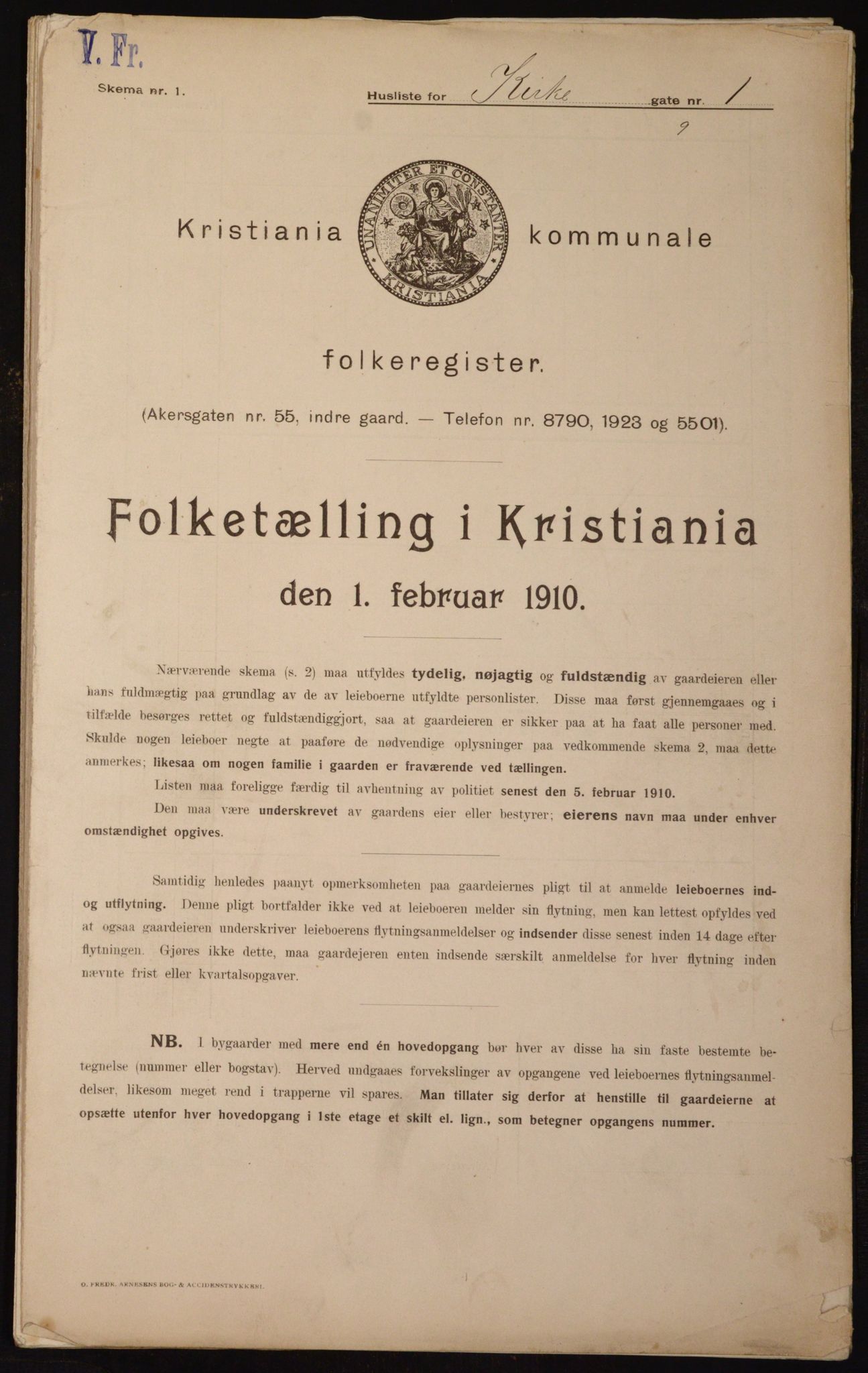 OBA, Kommunal folketelling 1.2.1910 for Kristiania, 1910, s. 48186