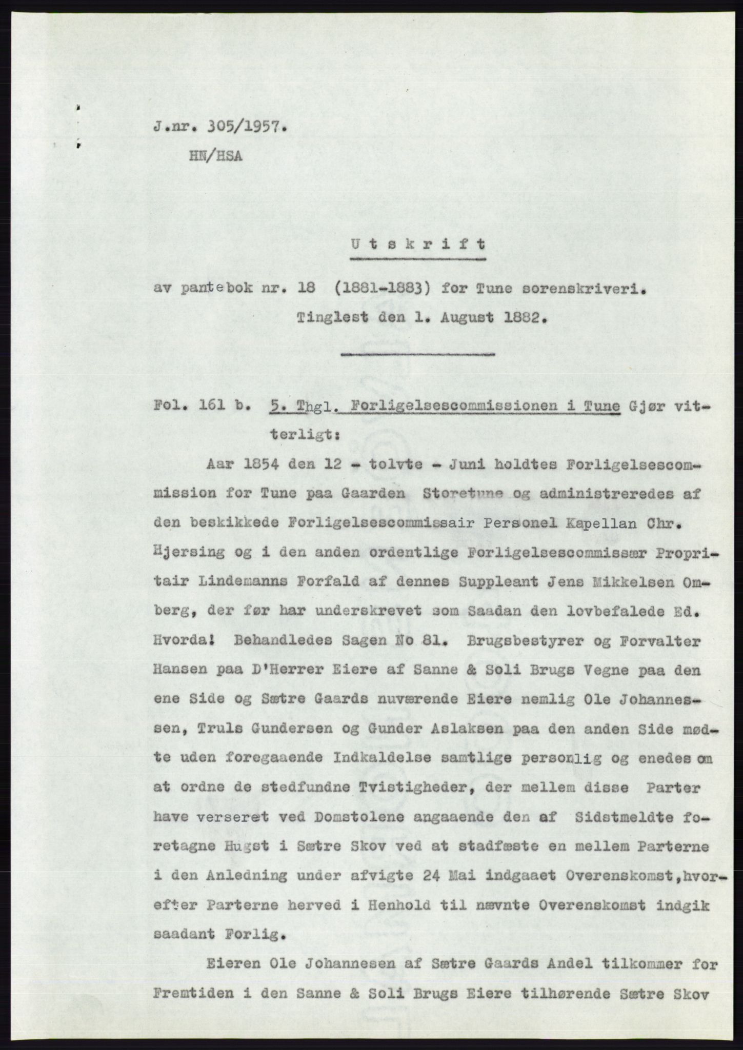 Statsarkivet i Oslo, SAO/A-10621/Z/Zd/L0006: Avskrifter, j.nr 5-792/1957, 1957, s. 98