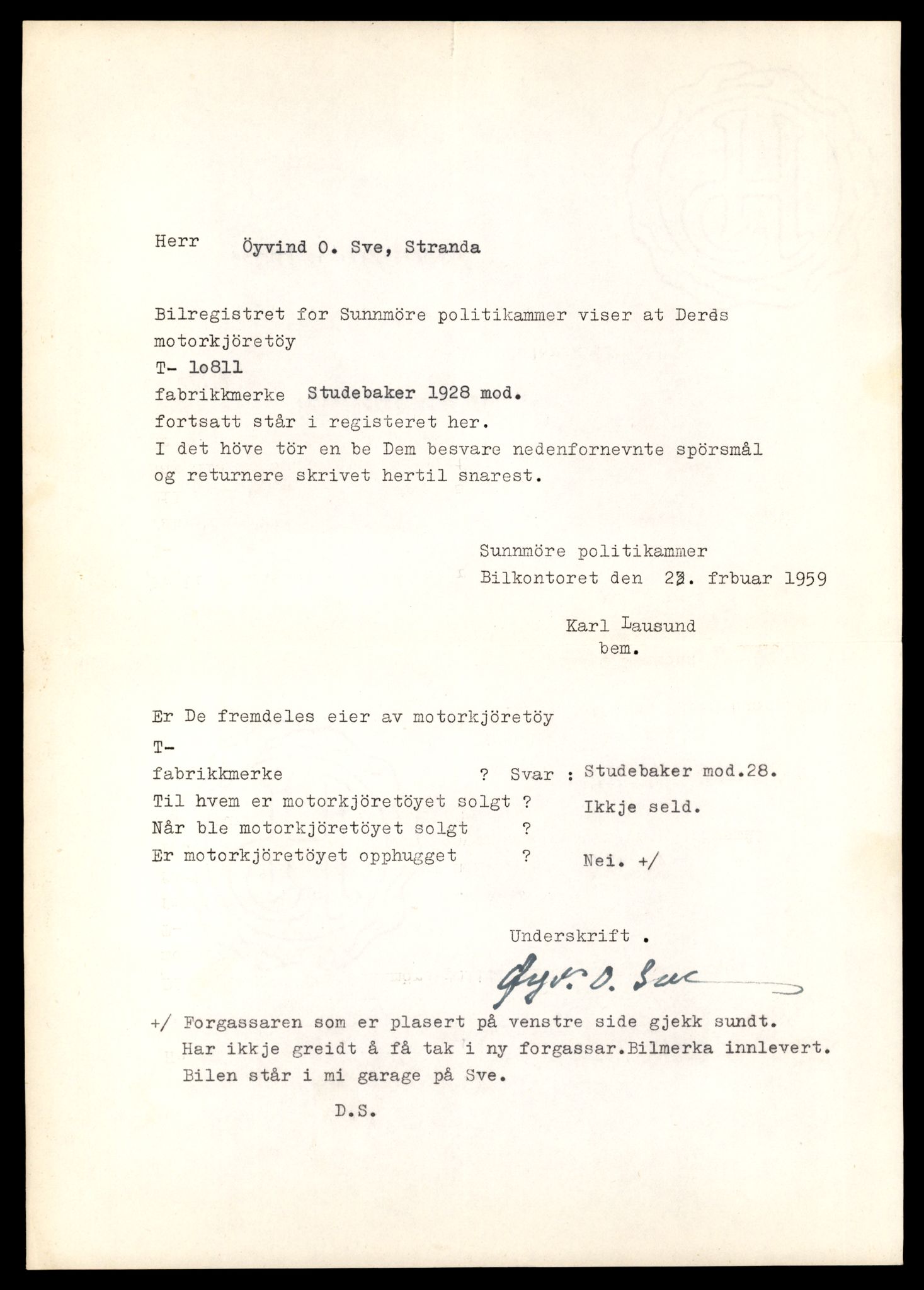 Møre og Romsdal vegkontor - Ålesund trafikkstasjon, AV/SAT-A-4099/F/Fe/L0024: Registreringskort for kjøretøy T 10810 - T 10930, 1927-1998, s. 39