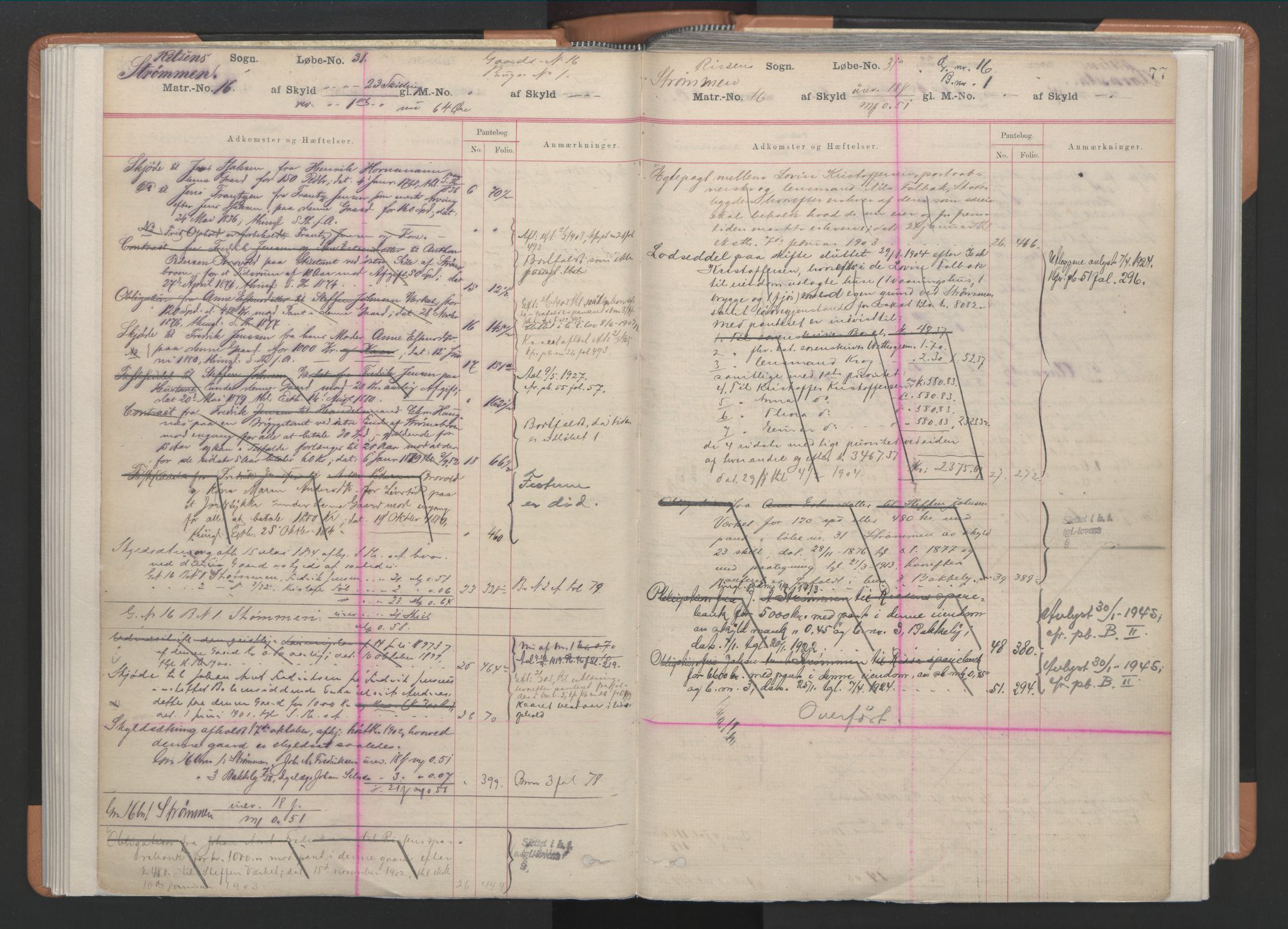 Fosen sorenskriveri, AV/SAT-A-1107/1/2/2A/L0033: Panteregister nr. 33, s. 77