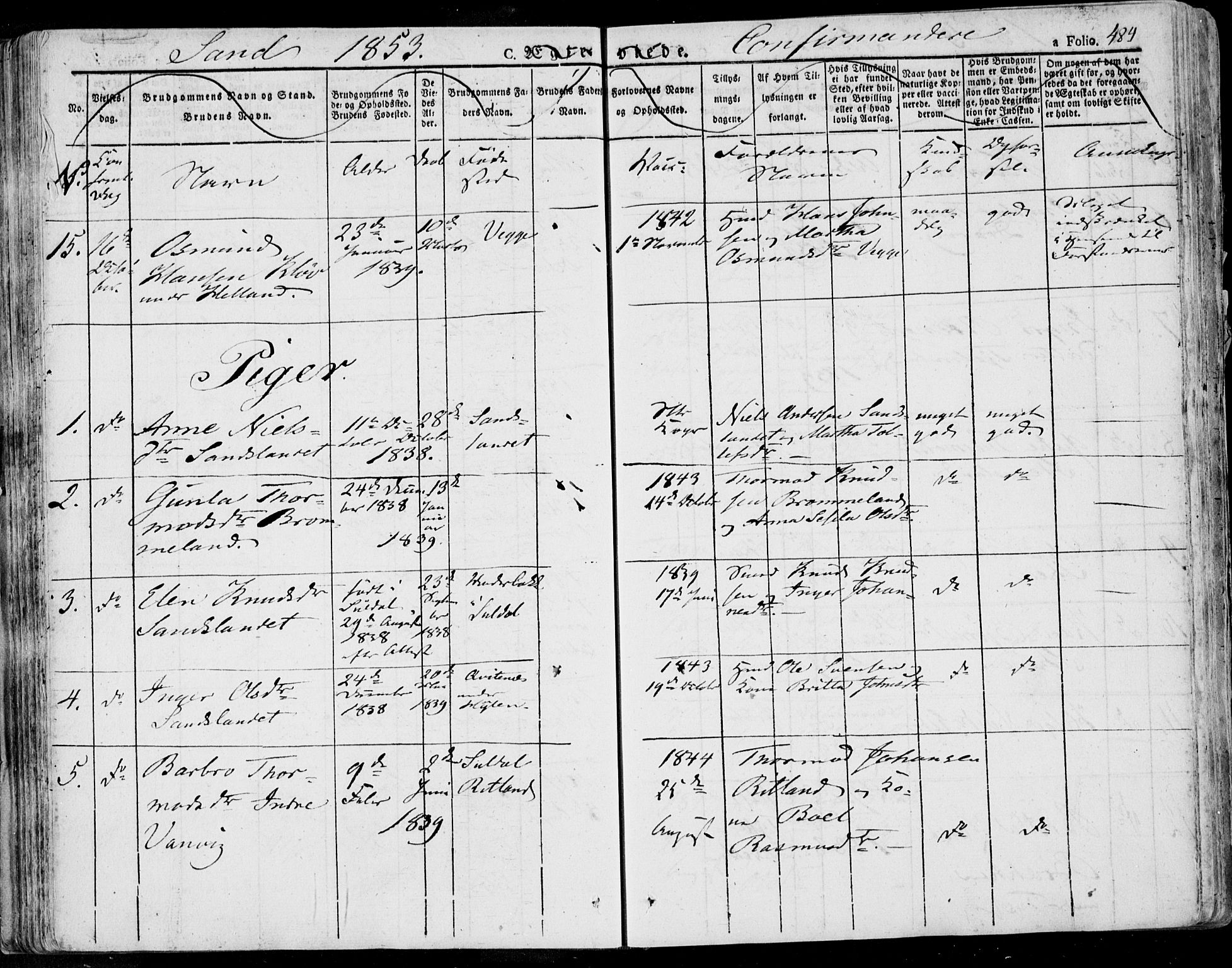 Jelsa sokneprestkontor, AV/SAST-A-101842/01/IV: Ministerialbok nr. A 6.2, 1828-1853, s. 484