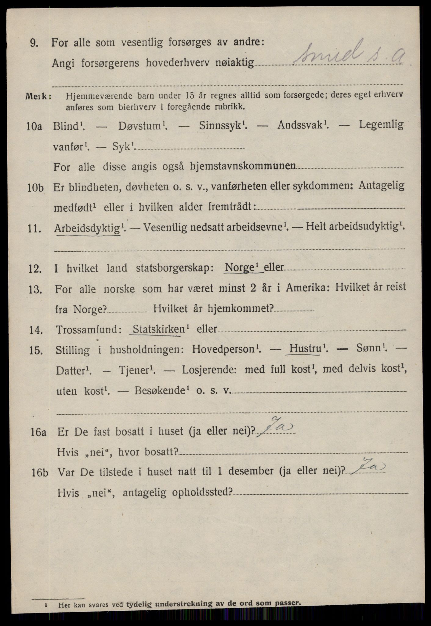 SAT, Folketelling 1920 for 1540 Hen herred, 1920, s. 1423