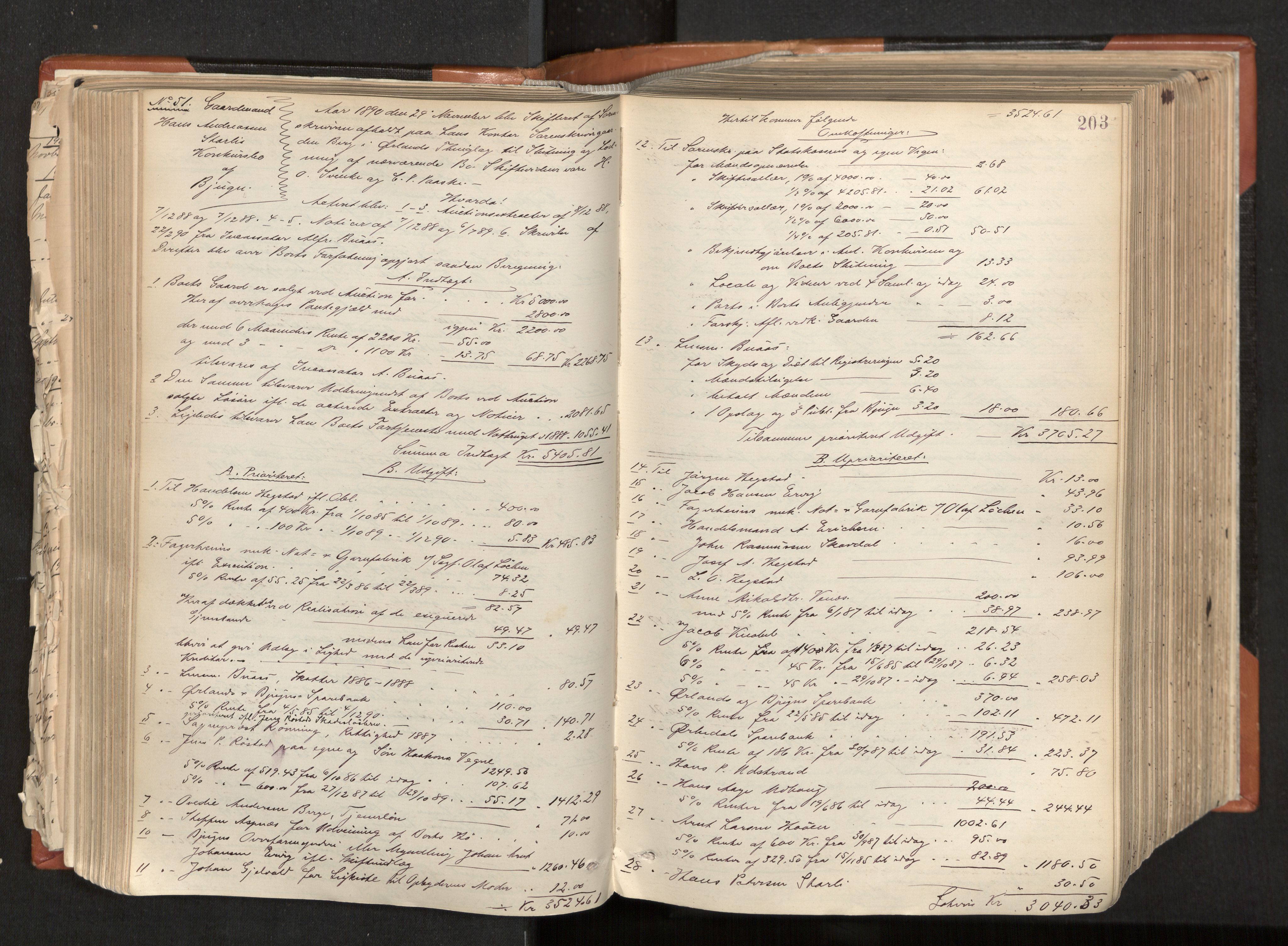 Fosen sorenskriveri, AV/SAT-A-1107/1/3/3A/L0028: Skifteutlodningsprotokoll nr. 7, 1887-1904, s. 203